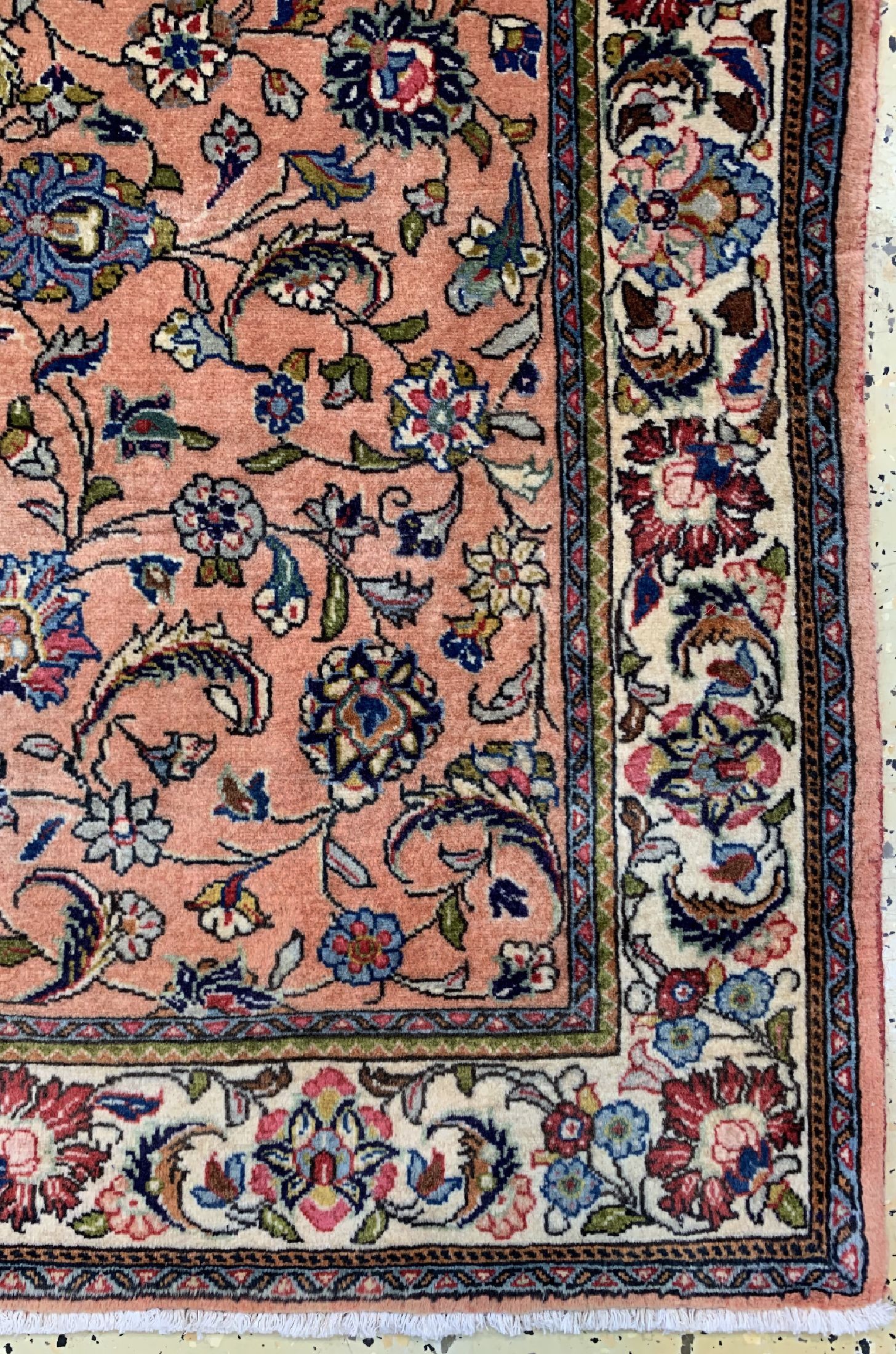 Detail a: Sarogh Kork fein, Persien, ca. 50 Jahre, Korkwolle auf Baumwolle, ca. 155 x 105 cm, EHZ: 2