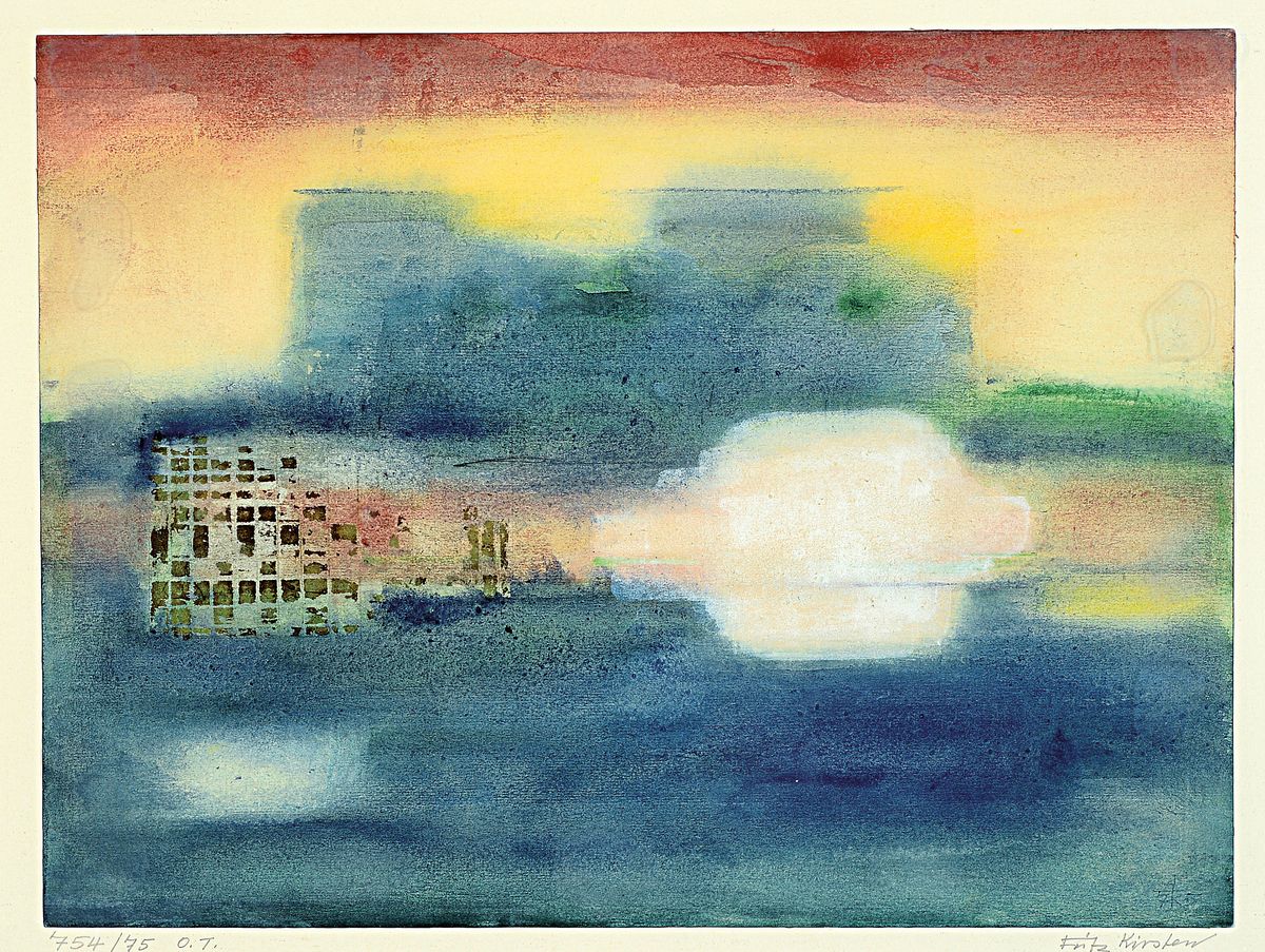 Detail a: Fritz Kirsten, Maler des 20. Jahrhunderts, Konvolut aus 4 Aquarellen, "Blüte", 1970, 63x47 cm; 3x ohne Titel von 1975/76, je handsigniert ...