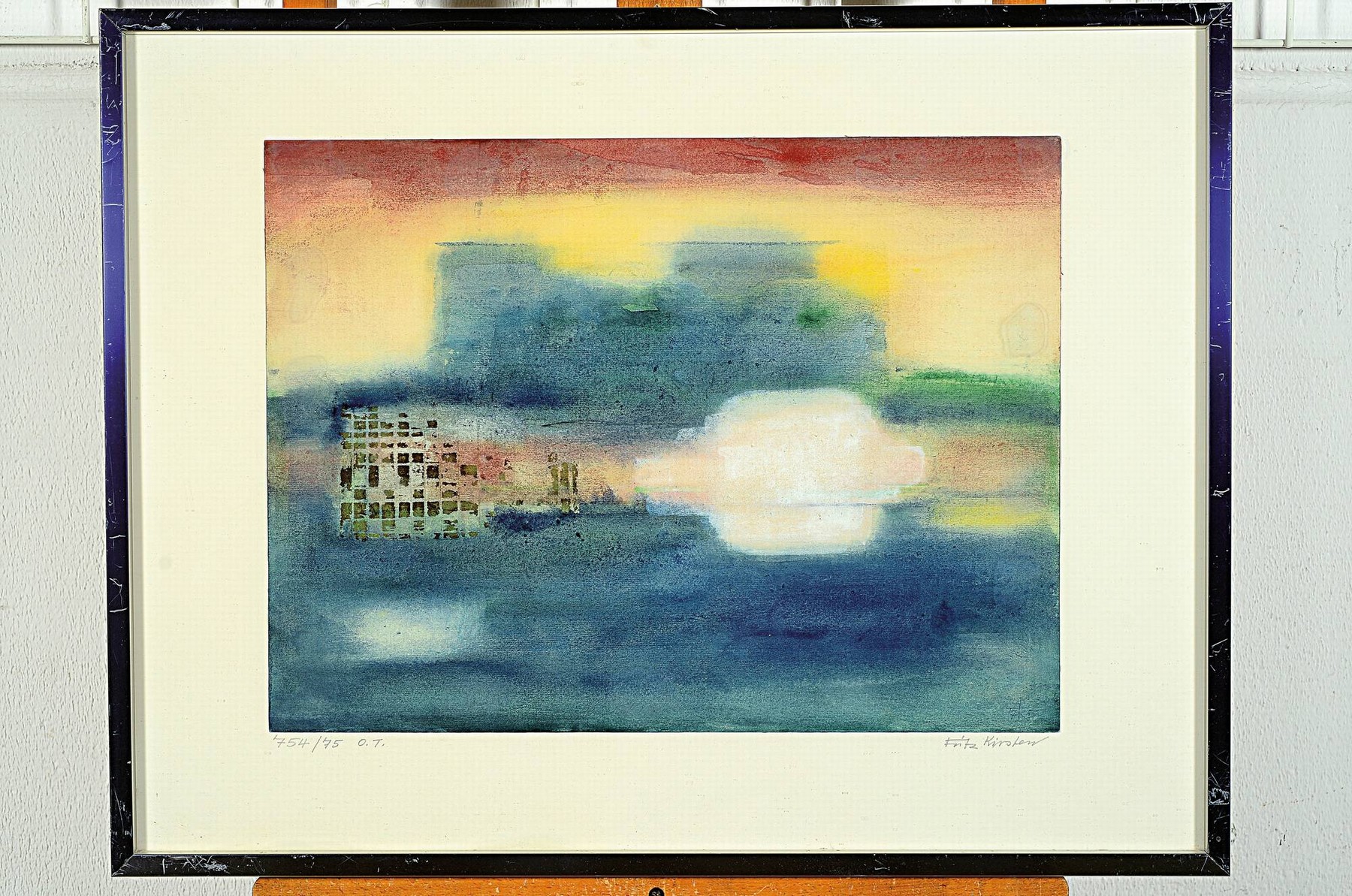Detail l: Fritz Kirsten, Maler des 20. Jahrhunderts, Konvolut aus 4 Aquarellen, "Blüte", 1970, 63x47 cm; 3x ohne Titel von 1975/76, je handsigniert ...
