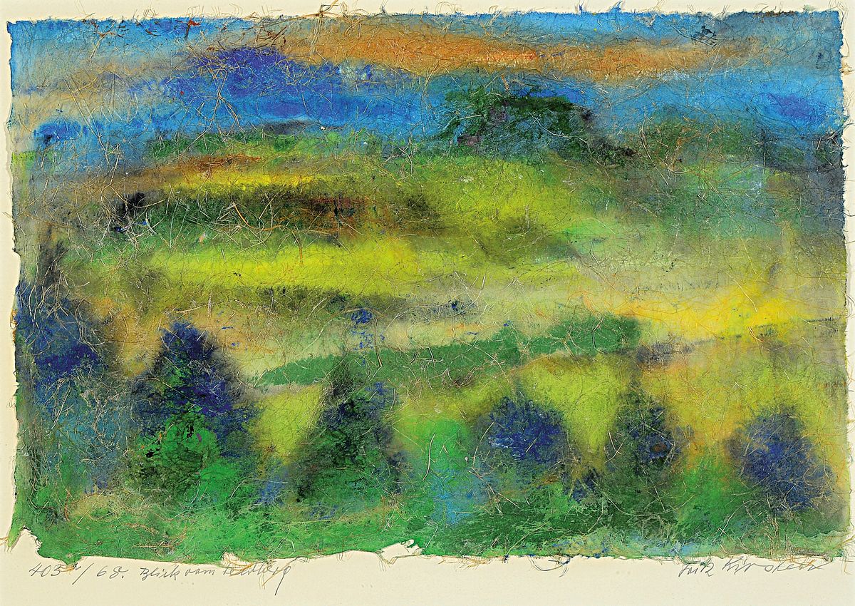 Fritz Kirsten, Maler des 20.Jh., Konvolut aus 5 Aquarellen, "Spätsommer", 1970 und "Blick vom Feldberg", 1968, je 31x45 cm; 3x ...