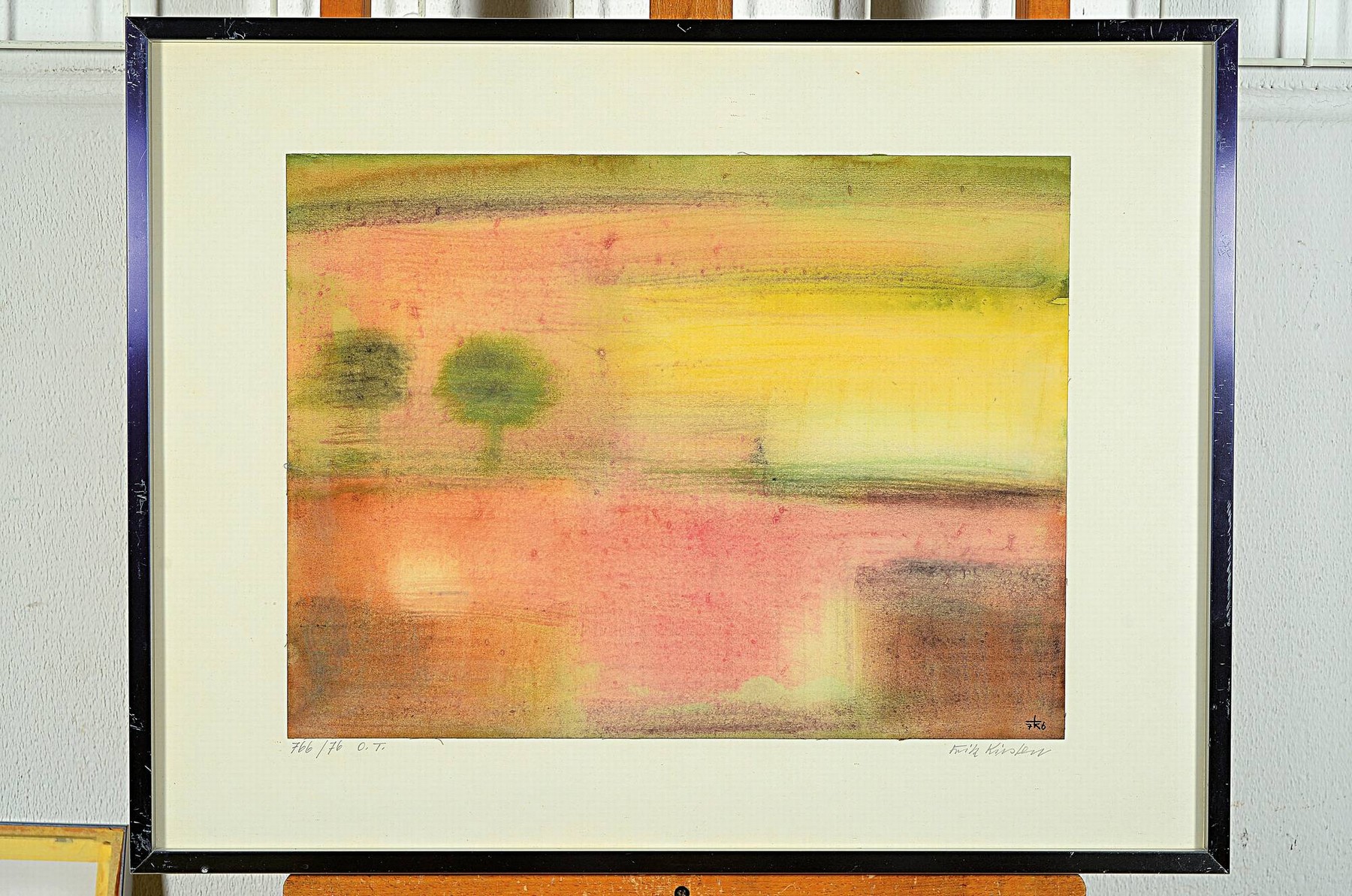 Detail l: Fritz Kirsten, Maler des 20.Jh., Konvolut aus 5 Aquarellen, "Spätsommer", 1970 und "Blick vom Feldberg", 1968, je 31x45 cm; 3x ...