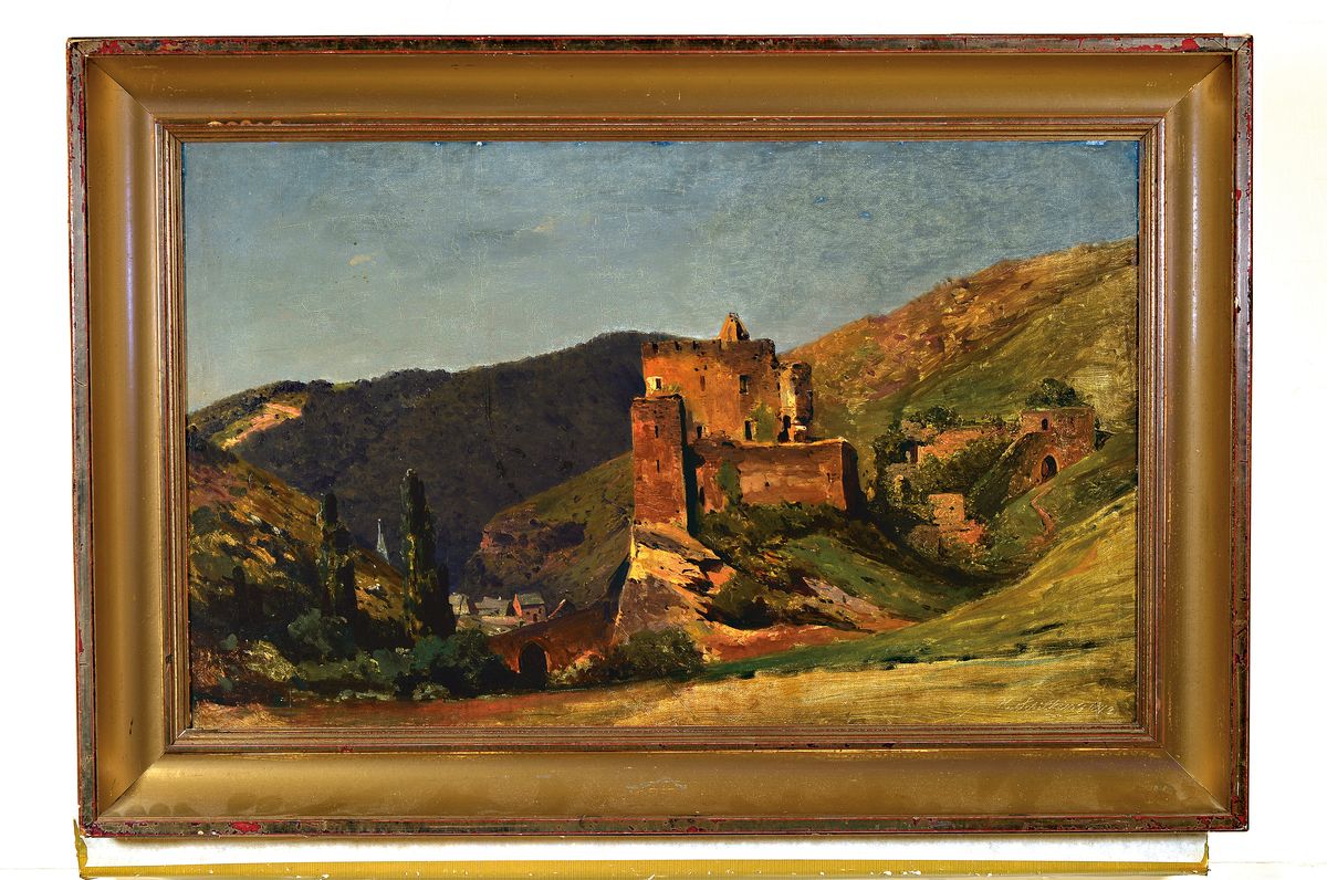 Detail k: Heinrich Schilking, 1815 Warendorf-1895 Oldenburg, Studium an der Akademie Düsseldorf unter Schirmer und Lessing sowie in Antwerpen, seit 1860 in ...
