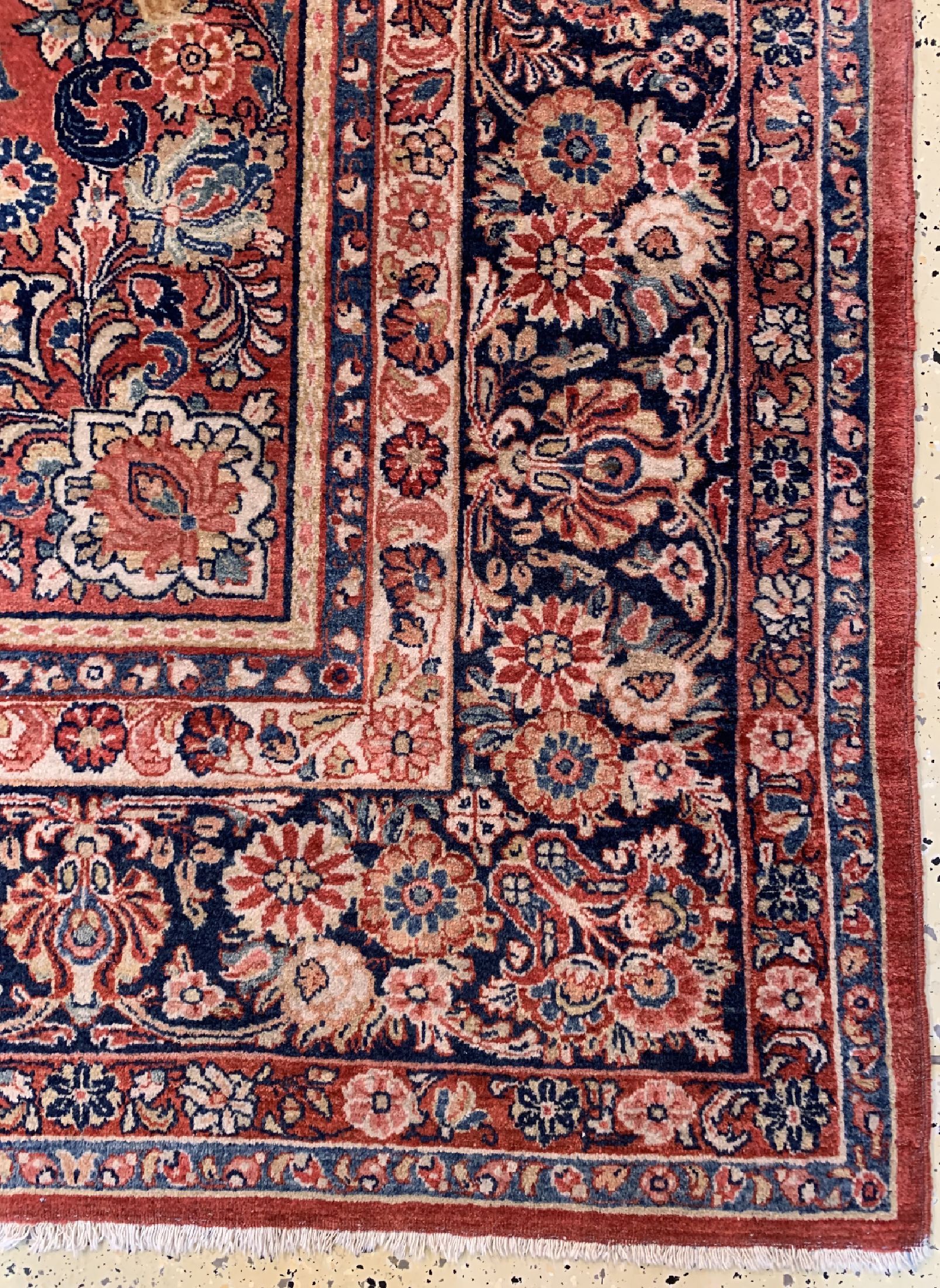 Detail a: Us Re-Import Sarogh, Persien, um 1920/1930,Wolle auf Baumwolle, ca. 300 x 310 cm, EHZ: 2