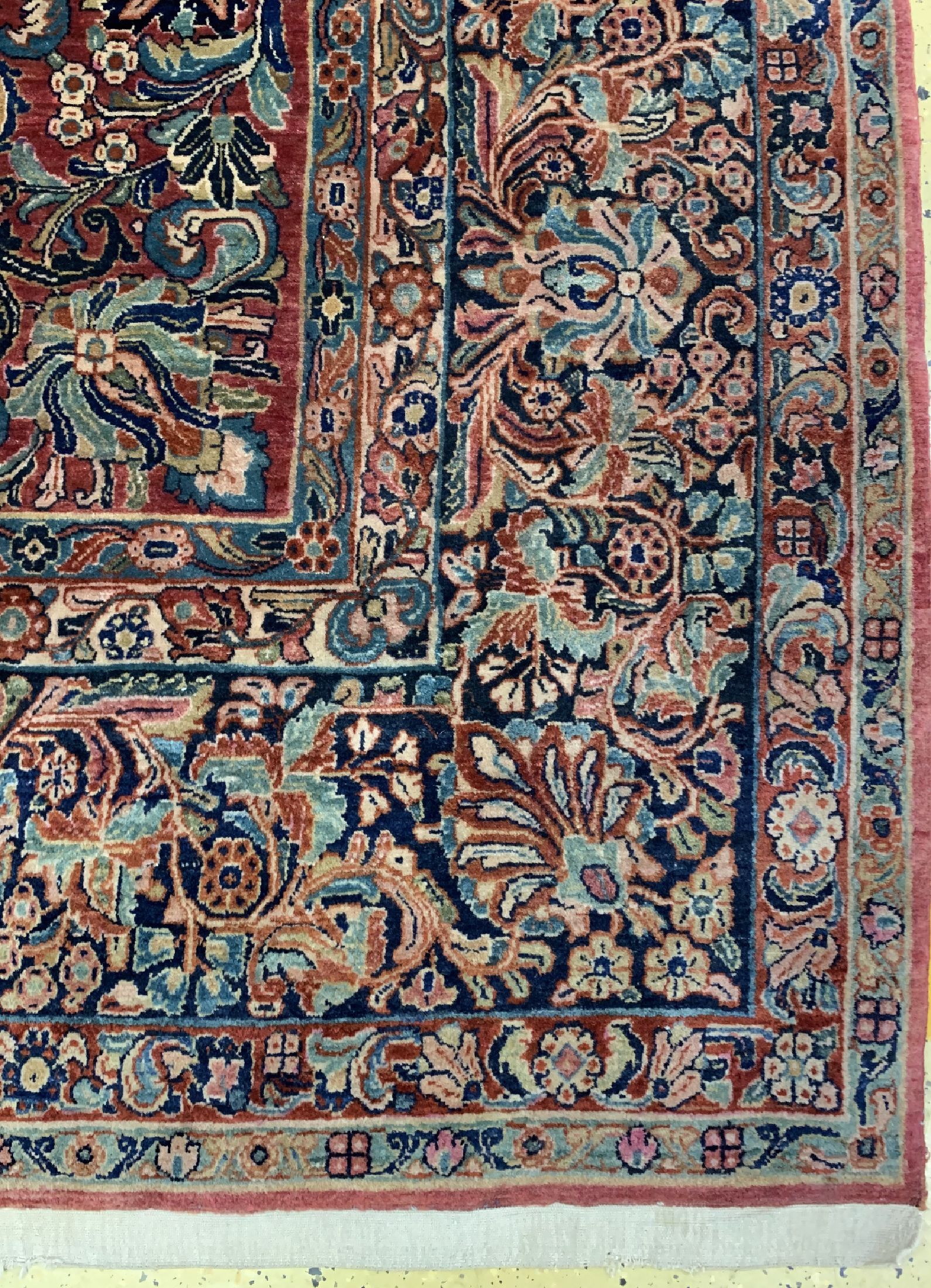 Detail a: Us Re-Import Sarogh, Persien, um 1930/1940,Korkwolle auf Baumwolle, ca. 430 x 320 cm, EHZ: 2