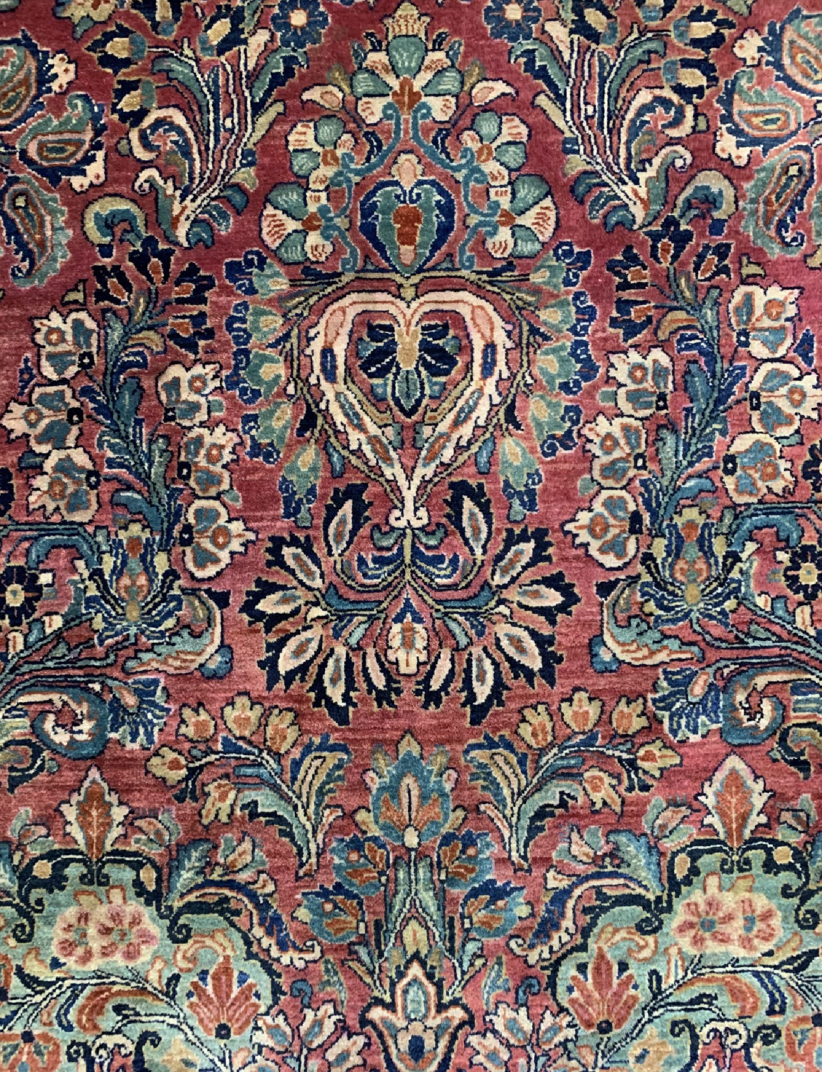Detail b: Us Re-Import Sarogh, Persien, um 1930/1940,Korkwolle auf Baumwolle, ca. 430 x 320 cm, EHZ: 2