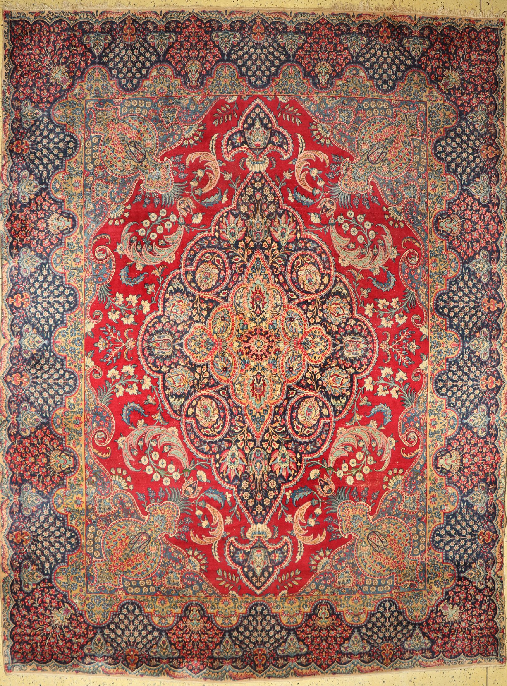 Kerman alt, Persien, um 1950, Wolle auf Baumwolle, ca. 395 x 300 cm, EHZ: 3