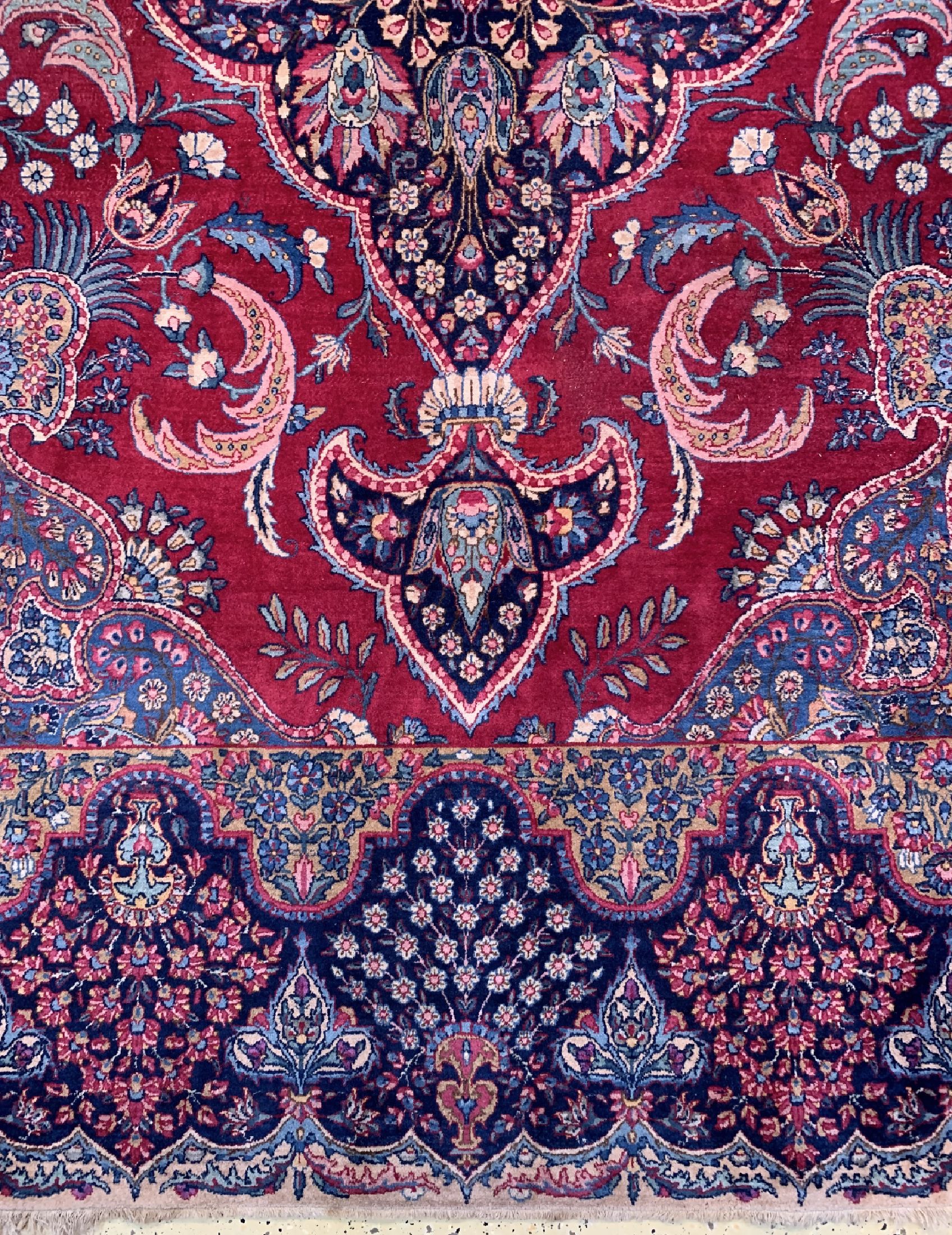 Detail b: Kerman alt, Persien, um 1950, Wolle auf Baumwolle, ca. 395 x 300 cm, EHZ: 3