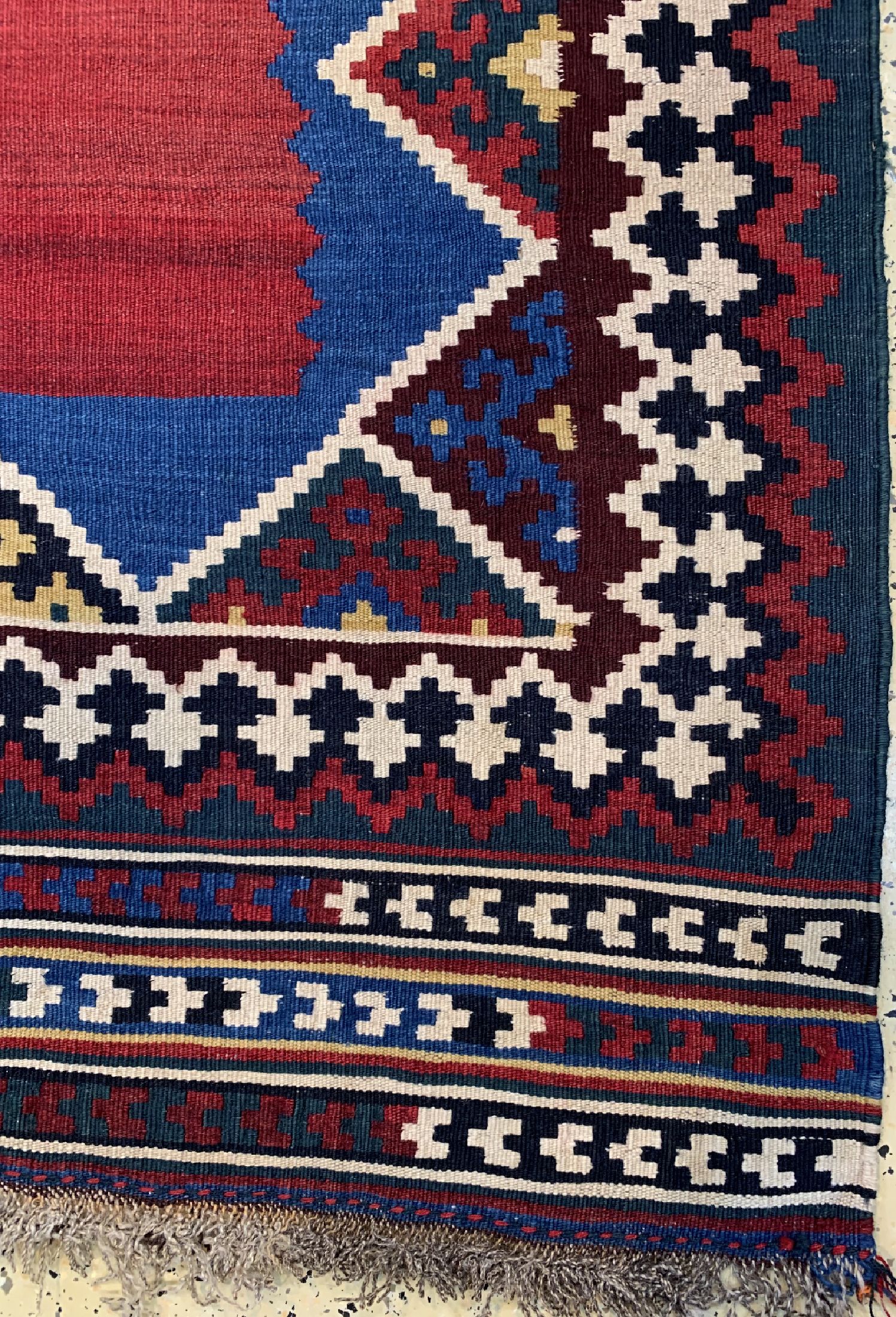 Detail a: Ghaschgai Kelim, Persien, um 1920/1930, Wolle auf Wolle, ca. 237 x 148 cm, EHZ: 2