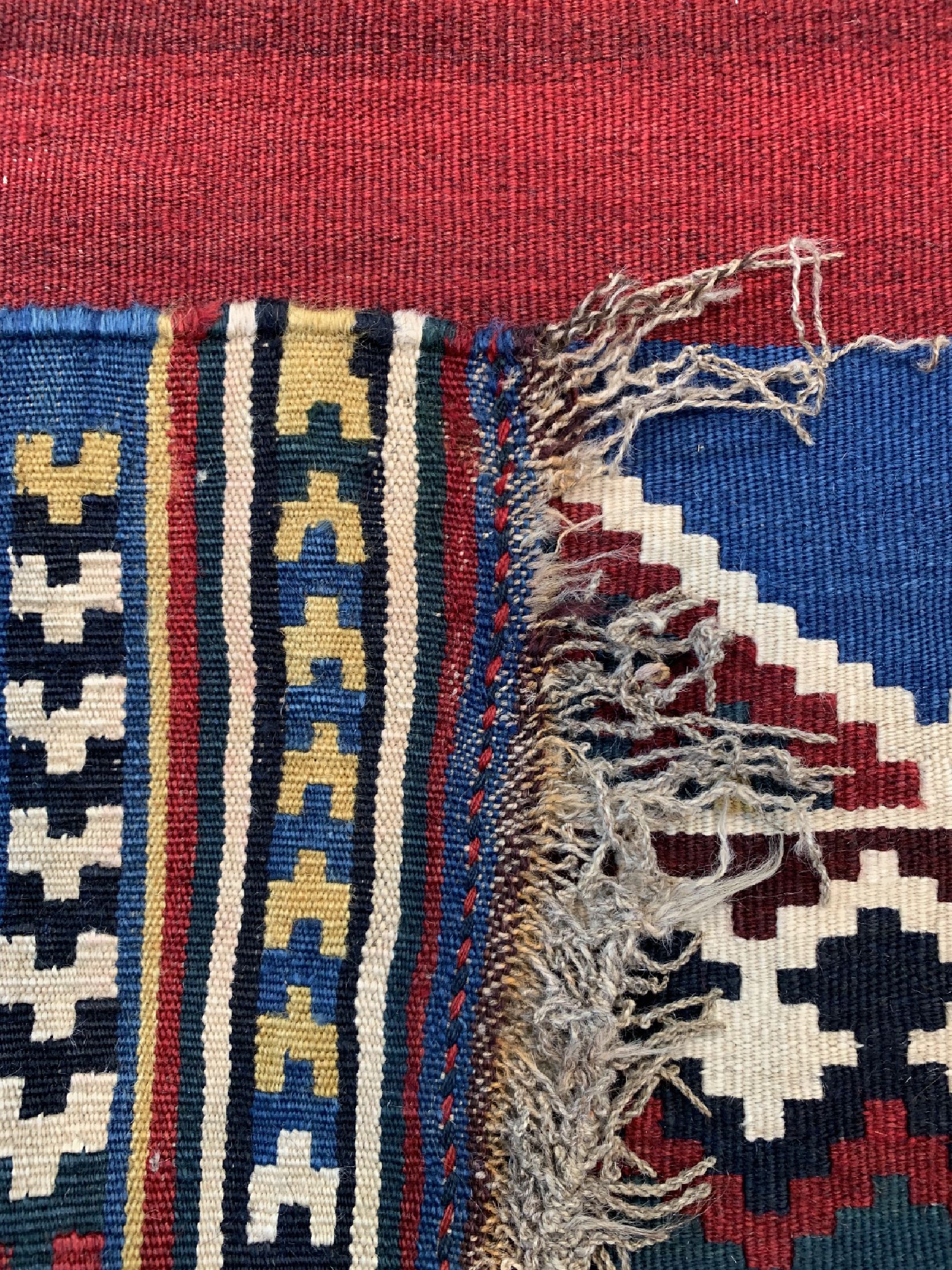 Detail d: Ghaschgai Kelim, Persien, um 1920/1930, Wolle auf Wolle, ca. 237 x 148 cm, EHZ: 2