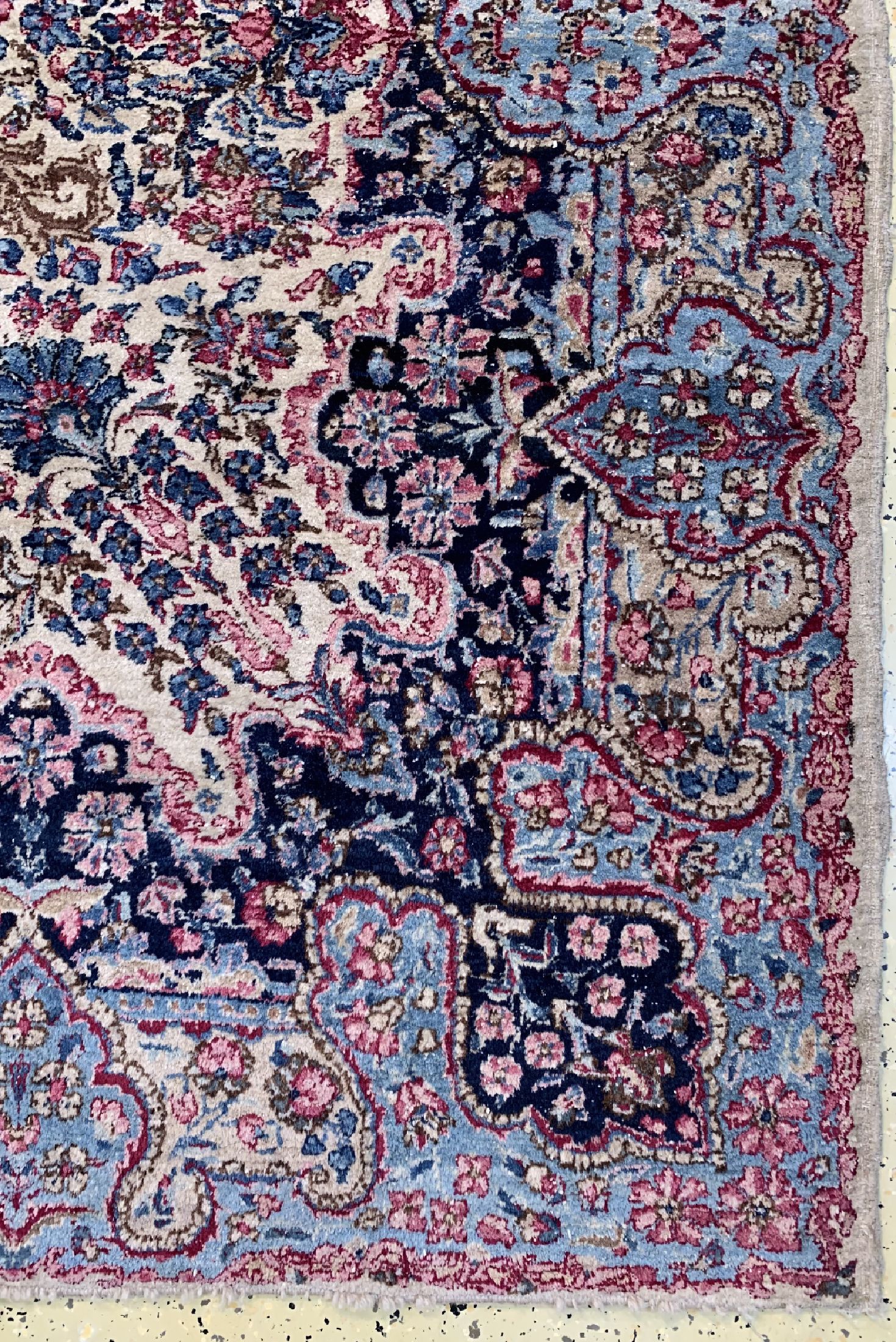 Detail a: Us Re-Import Kerman Lawar, Persien, um 1900, Wolle auf Baumwolle, ca. 304 x 250 cm, EHZ: 2