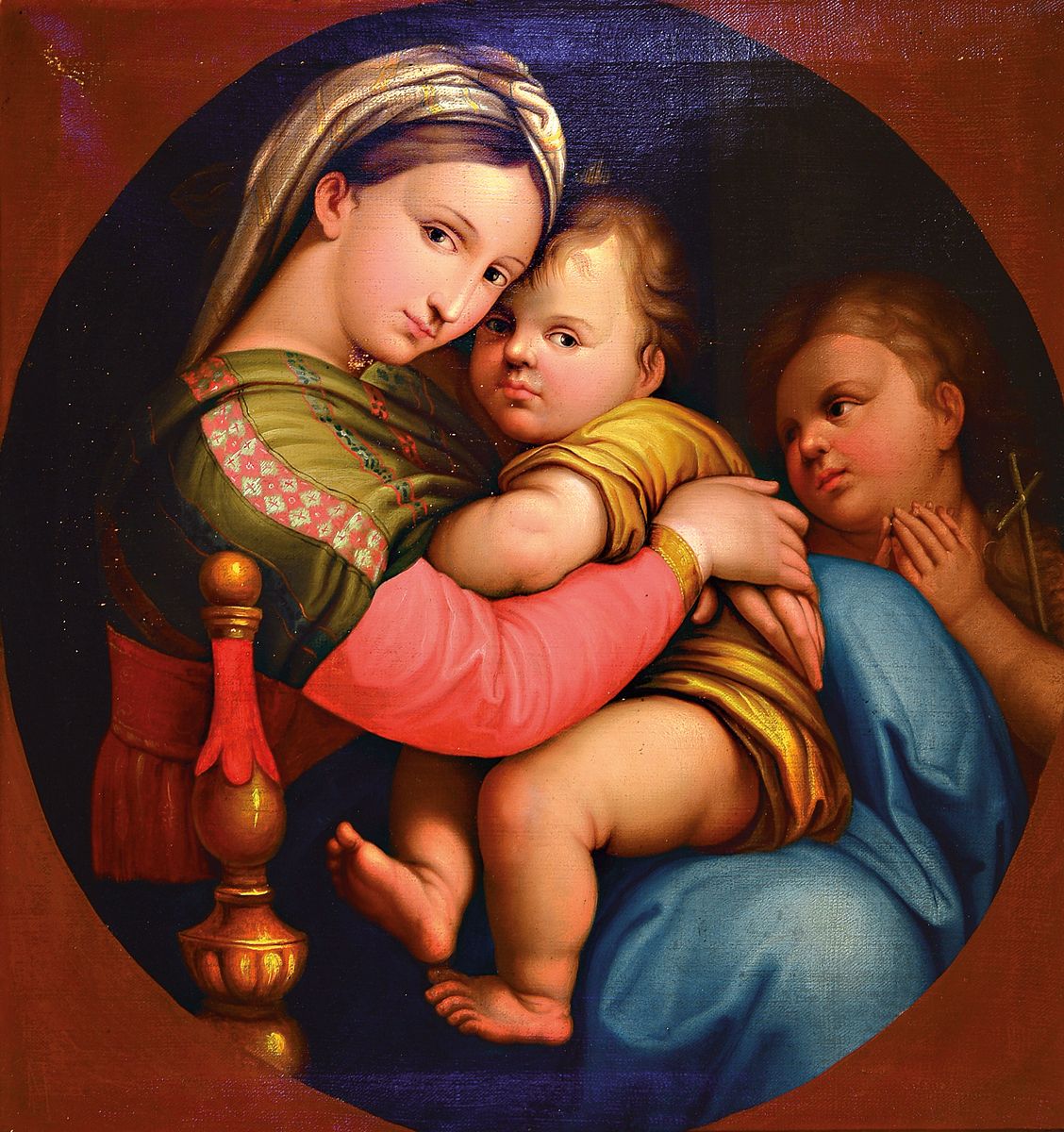Michael Kachler, 1806 St. Georgen-1875, Kopie nach Raffaels "Madonna della Seggiola", datiert Venedig 1826, Kopie nach einer tradierten ...