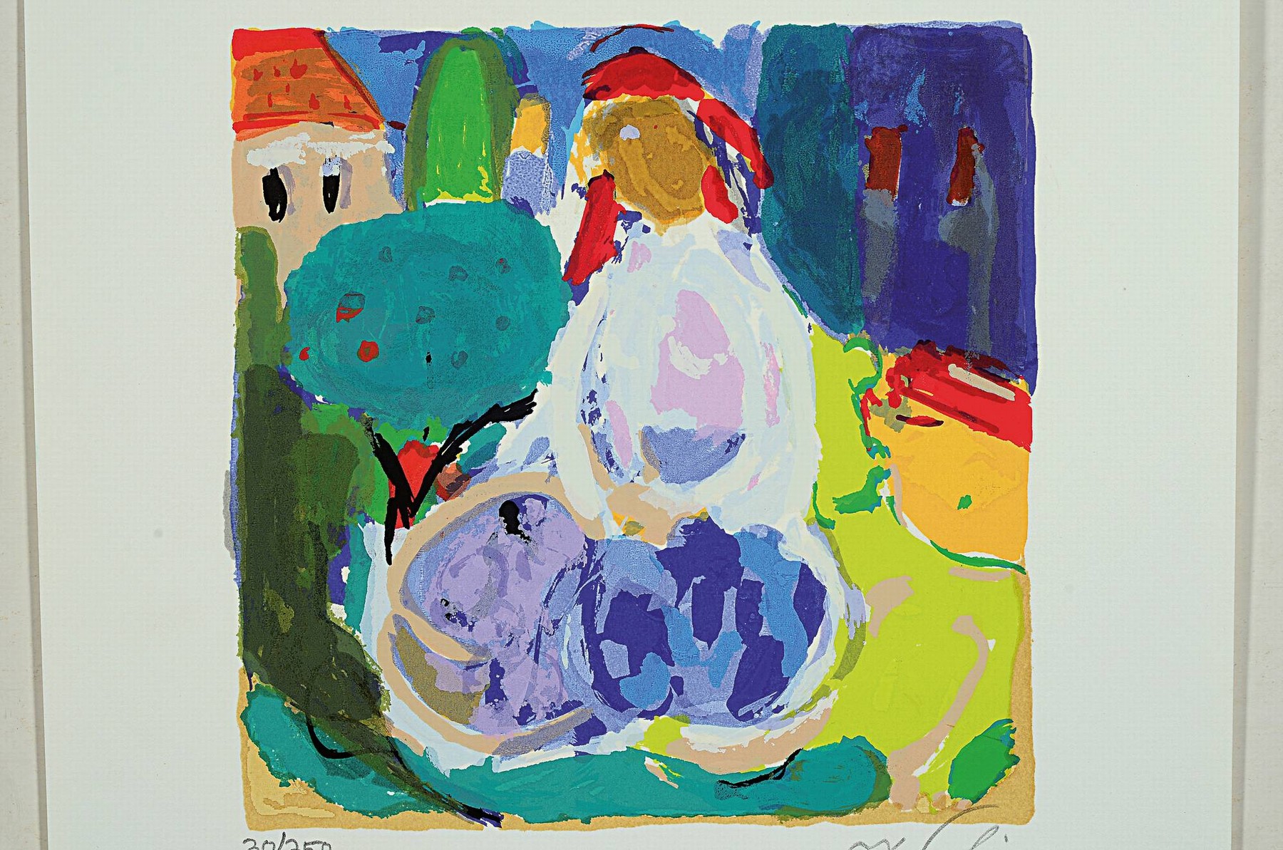 Detail k: Amos Yaskil, geb. 1935 Haifa, Homage to the Galilee, Mappe mit 12 Farbserigraphien, alle handsign. und unterschiedlich num. aus 250er Auflage, ...