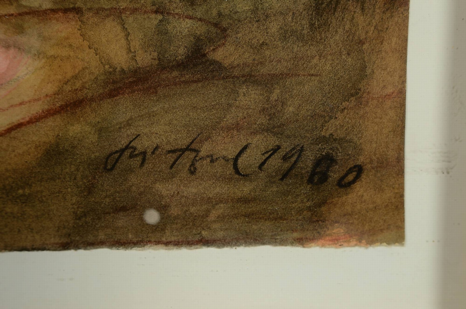 Detail a: Herbert Kitzel, 1928 Halle/Saale-1978 Karlsruhe, Aquarell, abstrakt- gegenständliche Komposition, rechts unten signiert und datiert 1960, Blatt ...