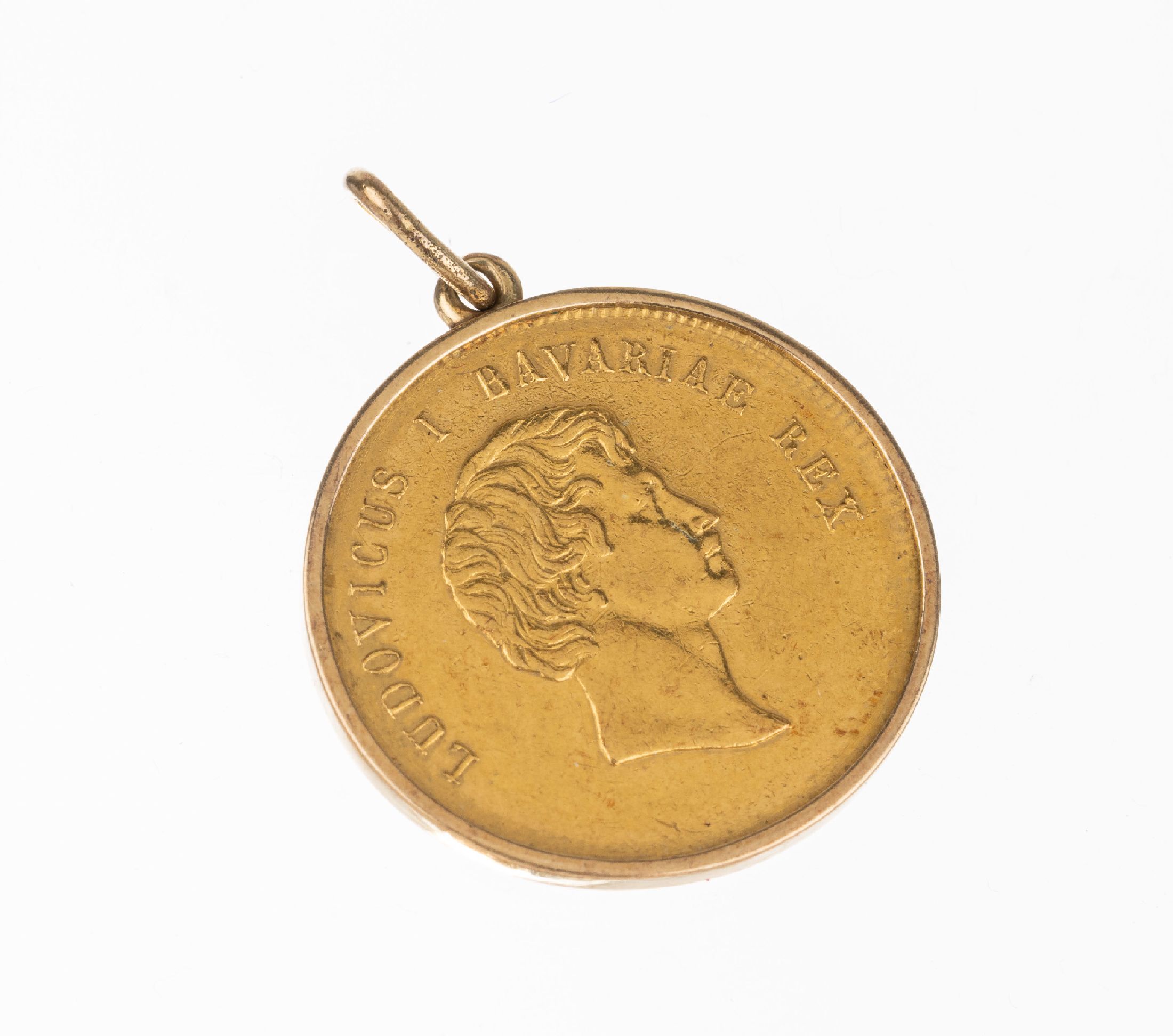 Rheingold-Dukat 1830, AV: LUDOVICUS I BAVARIAE REX, RV: AUGUSTA NEMETUM, Ansicht aufSpeyer von der Rheinseite, EX AURO RHENI MDCCCXXX, l. Kratzer, ...