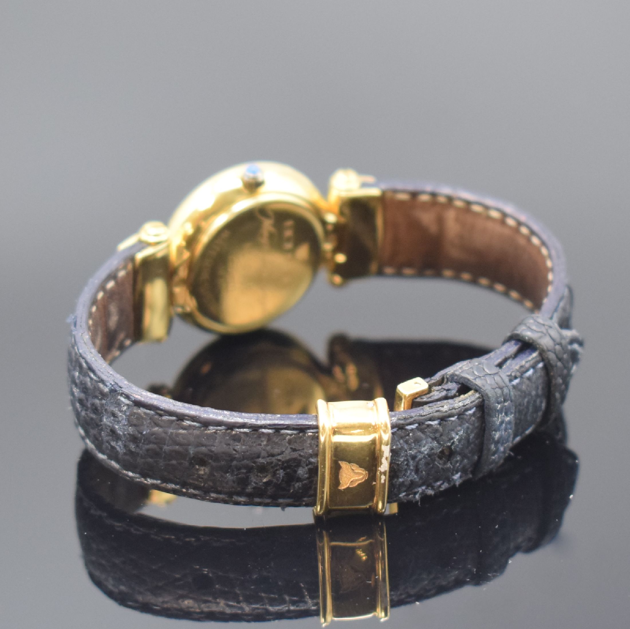 Detail b: BONARD Magic Diamonds Damenarmbanduhr in GG 750/000, Schweiz um 1990, quarz, 2-teil. Geh., Boden aufgedr., ausgefallenes Zifferbl. u. Innenlünette ...