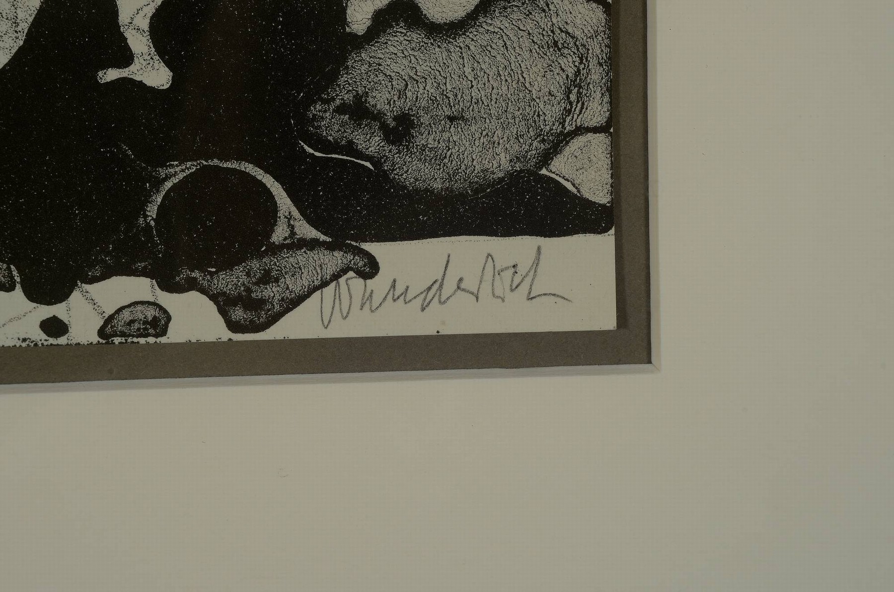 Detail a: Paul Wunderlich, 1927 Eberswalde-2010 Saint -Pierre-de-Vassols, Lithographie, Ed. 97/100, handsigniert und numm., Blatt 22,5x18 cm, unter Glas ...