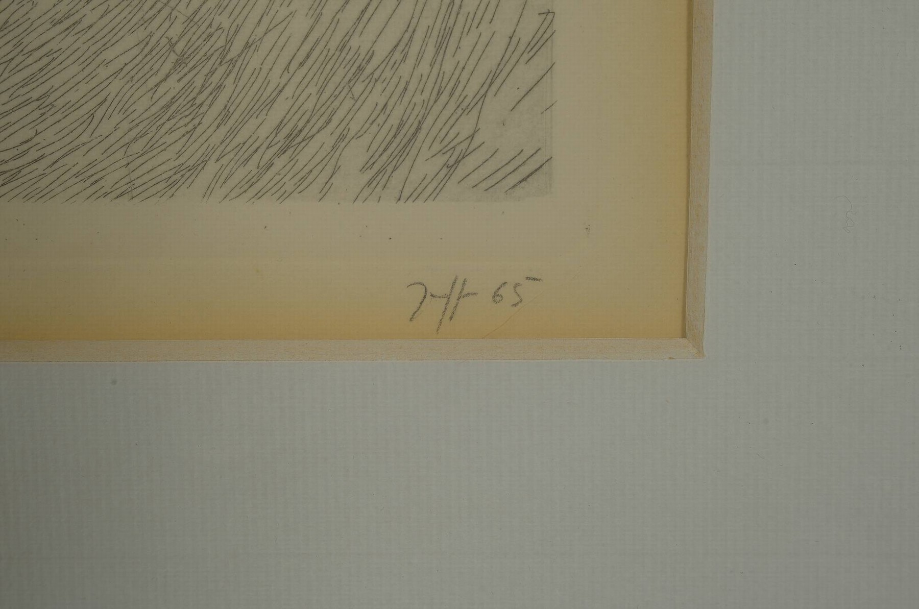 Detail a: Horst Janssen, 1929-1995 Hamburg, Radierung,"Selbst am 29.3.65", 1965, Ed. 57/65, handsigniert und numm., 49x36 cm, unter PP undGlas ...