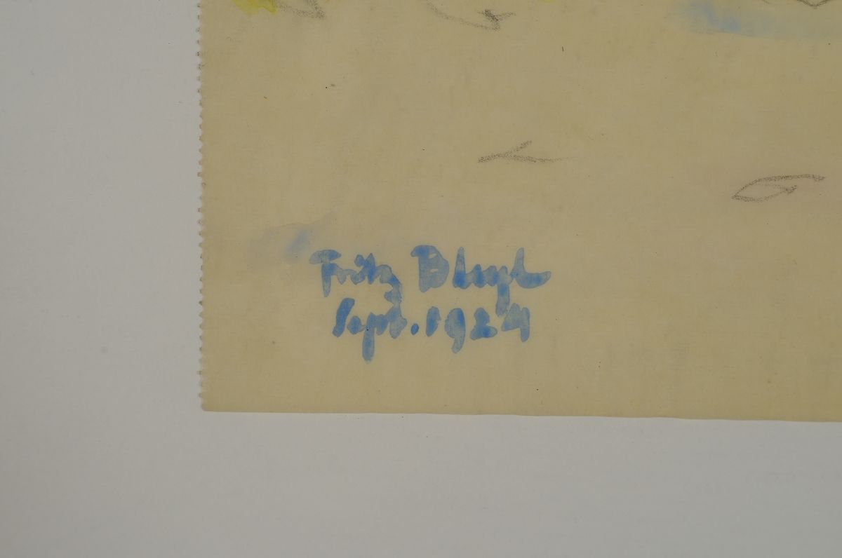 Detail a: Fritz Bleyl, 1880 Zwickau-1966 Bad Iburg, Aquarell und Bleistift auf Pergamentpapier, "Oytal Algäu" so bez., datiert "Sept. ...