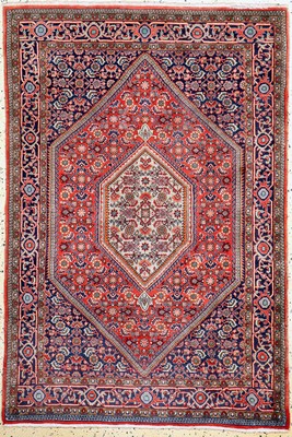 Image 26678381 - Bijar old, Persia, approx. 60 years, wool on cotton, approx. 164 x 111 cm, faded colors, condition: 2. Rugs, Carpets & Flatweaves