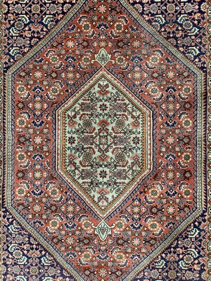 26678381b - Bijar old, Persia, approx. 60 years, wool on cotton, approx. 164 x 111 cm, faded colors, condition: 2. Rugs, Carpets & Flatweaves