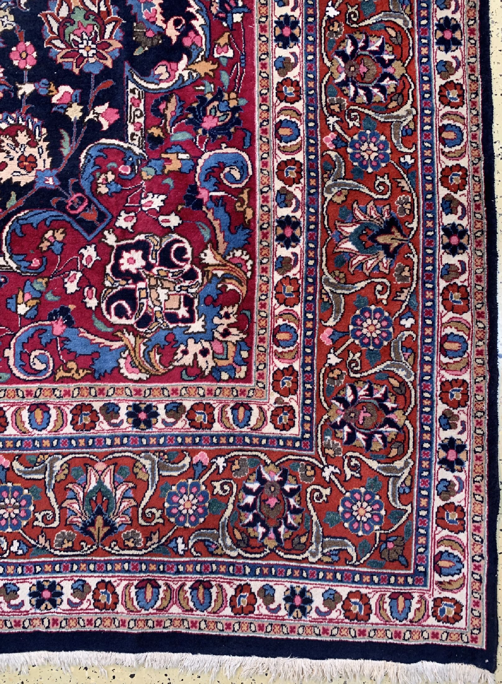 Detail a: Mesched, Persien, um 1960, Wolle auf Baumwolle, ca. 410 x 300 cm, EHZ: 2-3