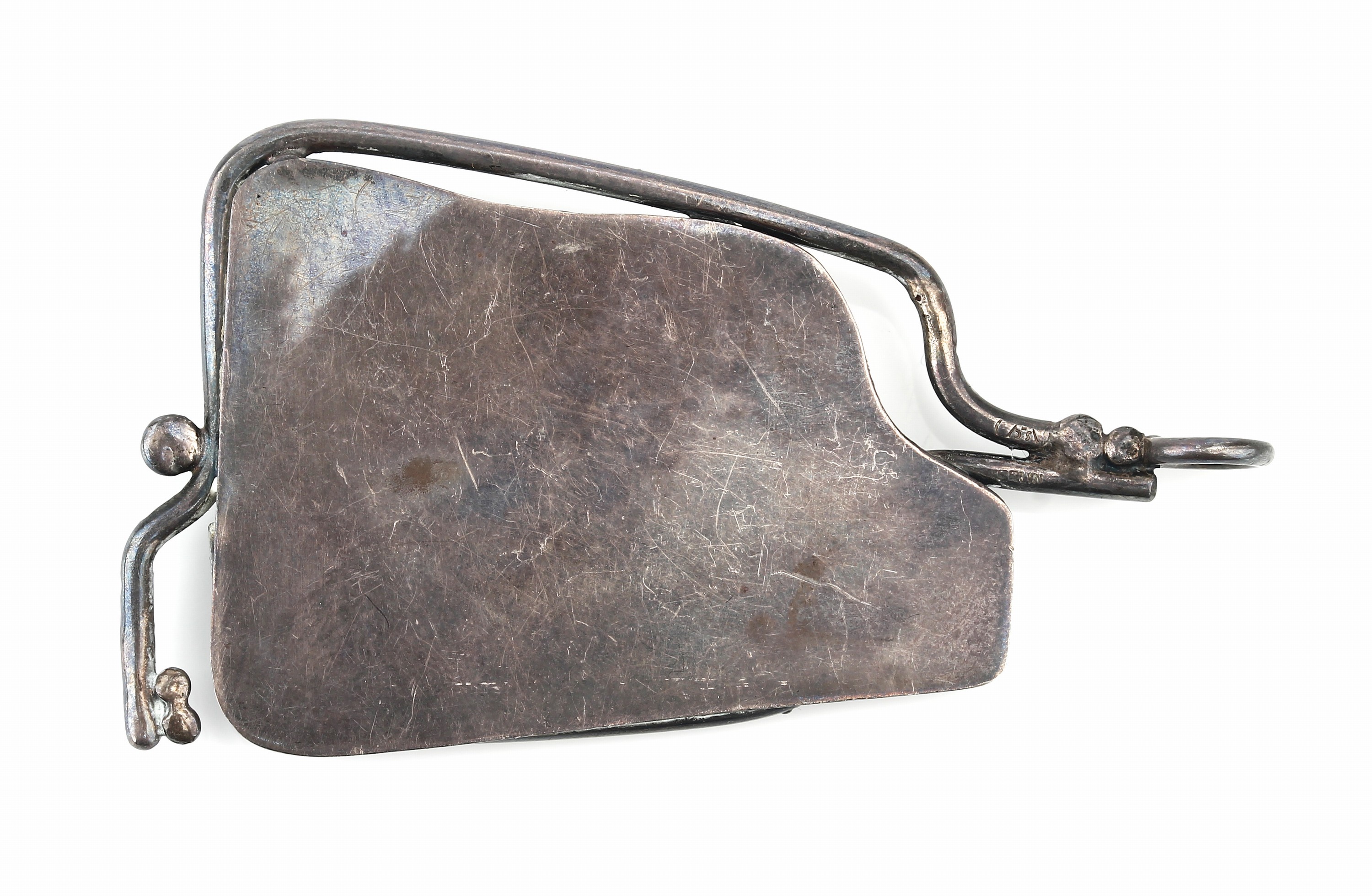 Detail a: Anhänger mit Achat, Silber, 1950/60er Jahre, Meistermarke ungedeutet, mittig Landschaftsachatcabochon, erhaben gefasst, ausgefallenes Design, mit ...