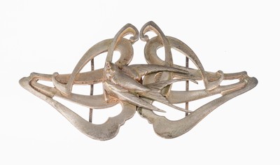 Image 26679094 - Art Nouveau belt buckle "Swallow"