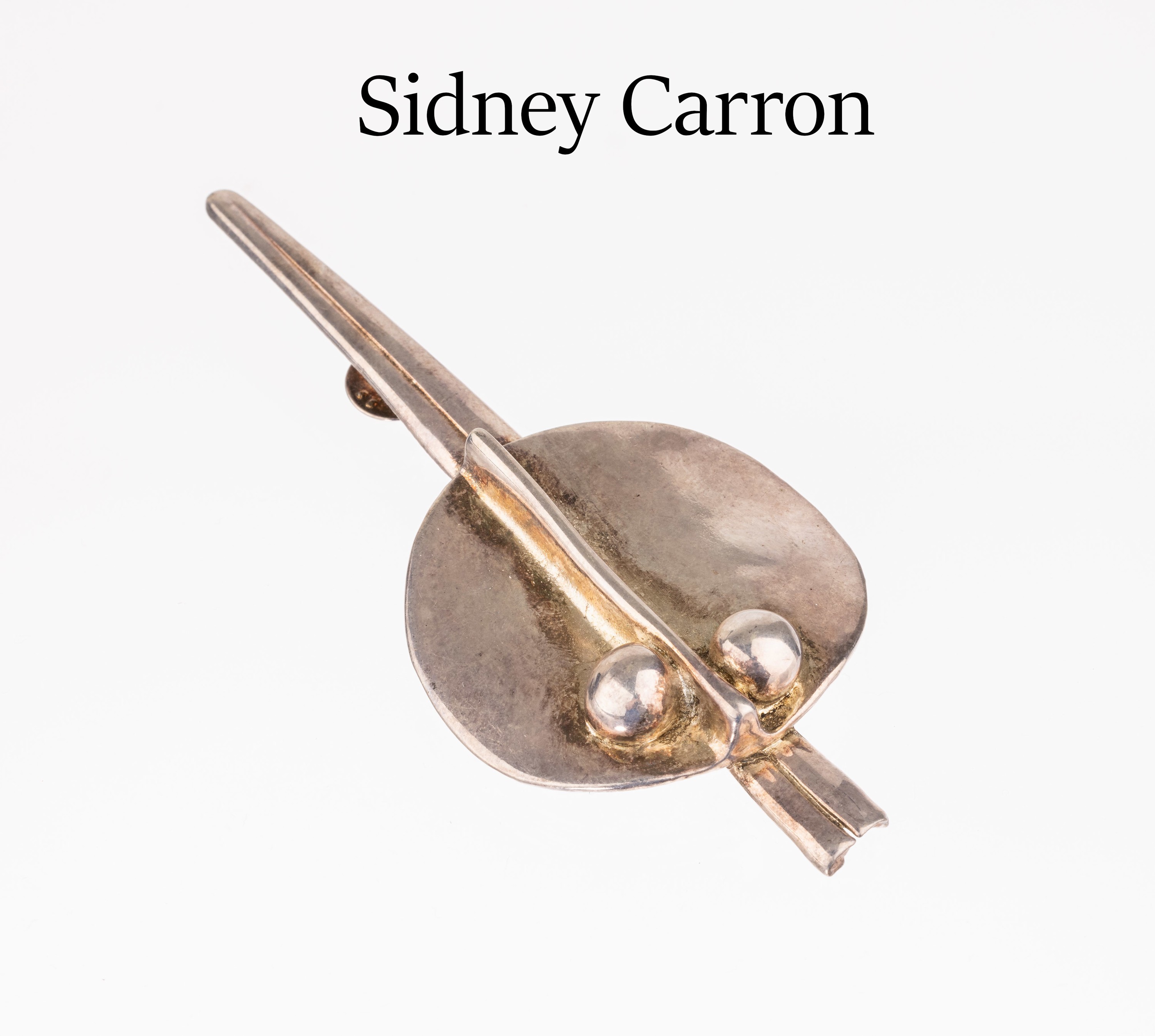 Mantel-Brosche SIDNEY CARRON, Paris 1990er Jahre, Silber gepr., L ca. 13 cm, total ca. 68 g