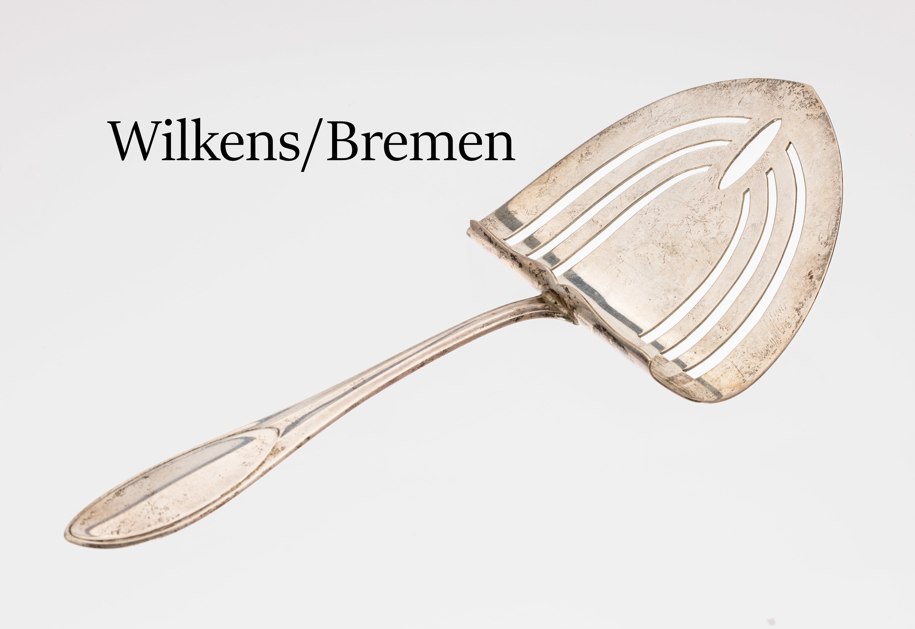 Ausgefallener Tortenheber, 800er Silber, reiner Jugendstil, Wilkens/Bremen, äussrst selten und sammelwürdig, vielfach in Lit. aufgeführt, vgl. ...
