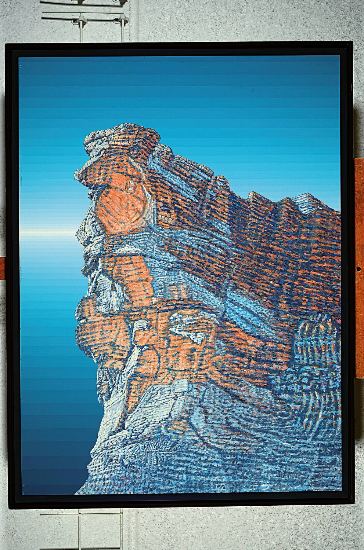 Detail k: Klaus Wendel, 1935 Wollmesheim - 2005, Studium an der Akademie Karlsruhe bei Karl Hubbuch, aus der Serie "Monumente der Erdgeschichte - Pfälzer ...