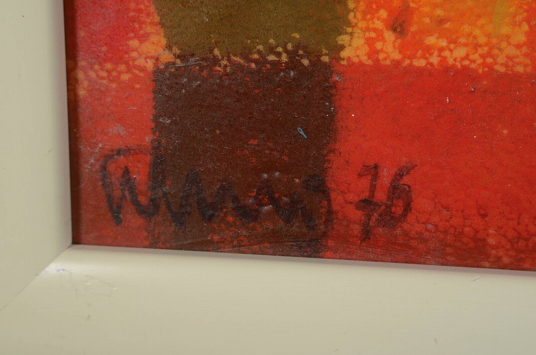 Detail a: Erich Schug, 1906 Ludwigshafen - 1982 Bad Dürkheim, "Moderne Komposition", dat. 1976, Acryl/Stryropor, vorderseitig signiert und datiert ...