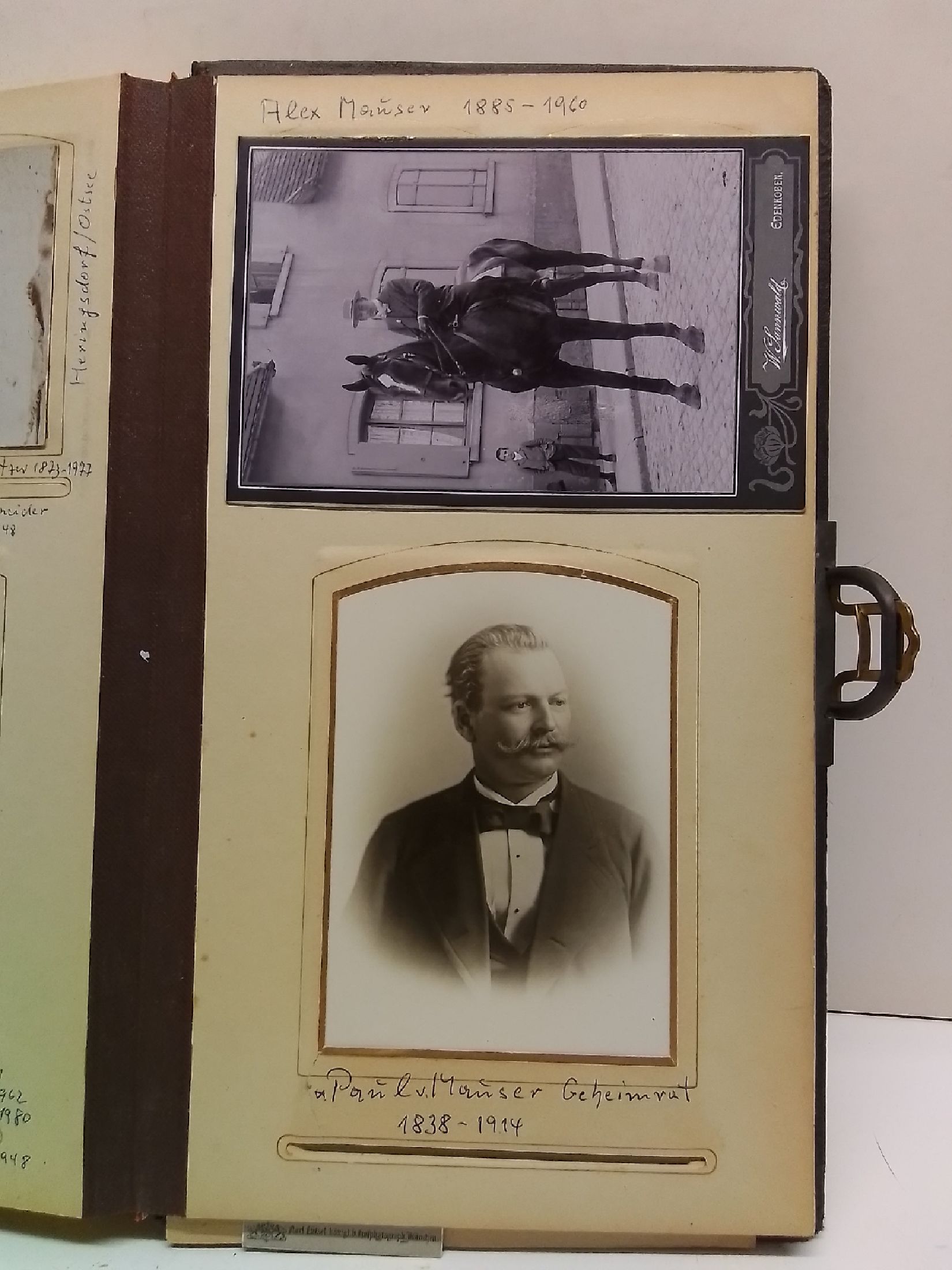 Detail i: Konvolut zur Familienhistorie des Emil Schneider (1864-1934) aus Edenkoben, Porträtdes Kommerzienrates Emil Schneider (1864-1955), Öl/Lwd, ...