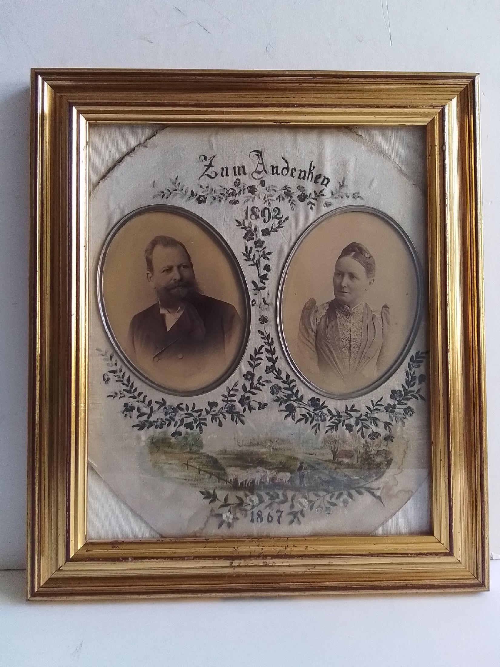 Detail n: Konvolut zur Familienhistorie des Emil Schneider (1864-1934) aus Edenkoben, Porträtdes Kommerzienrates Emil Schneider (1864-1955), Öl/Lwd, ...