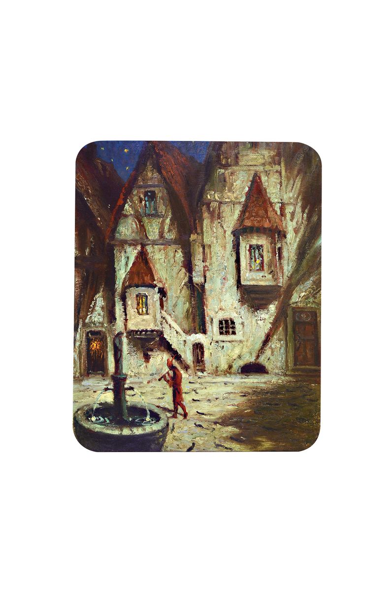 Hein. Hendrich, Der Rattenfänger zu Hameln, Öl/Holz, rechts unten signiert, ca. 60x57cm, R. ca. 92x78cm