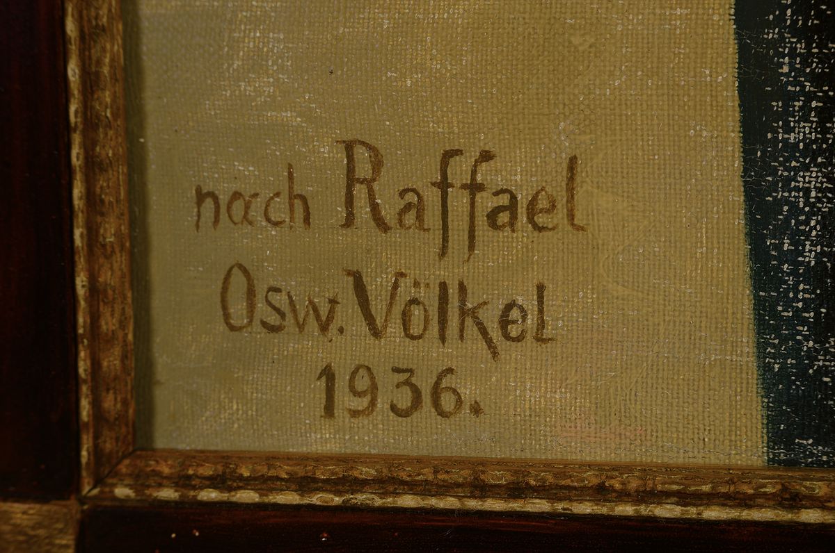 Detail a: Oswald Völkel, 1873 Schlegel-1952 Gräfeling ,frühe Ausbildung durch den Vater, Studium an der Kgl. Kunstgewerbeschule München, Mitglied im Verein ...