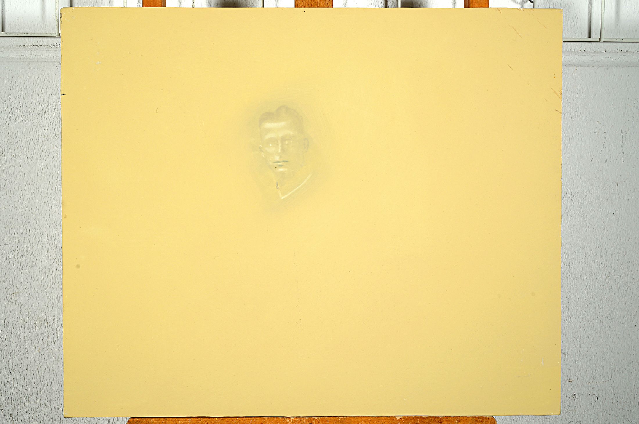 Holger Herrmann, 1942 Mainz-2014 Frankfurt, 2 Werke, "Dame in Foto 1" und Herrenporträt, Acryl und Kreide auf MDF-Platte, verso bez. und ...