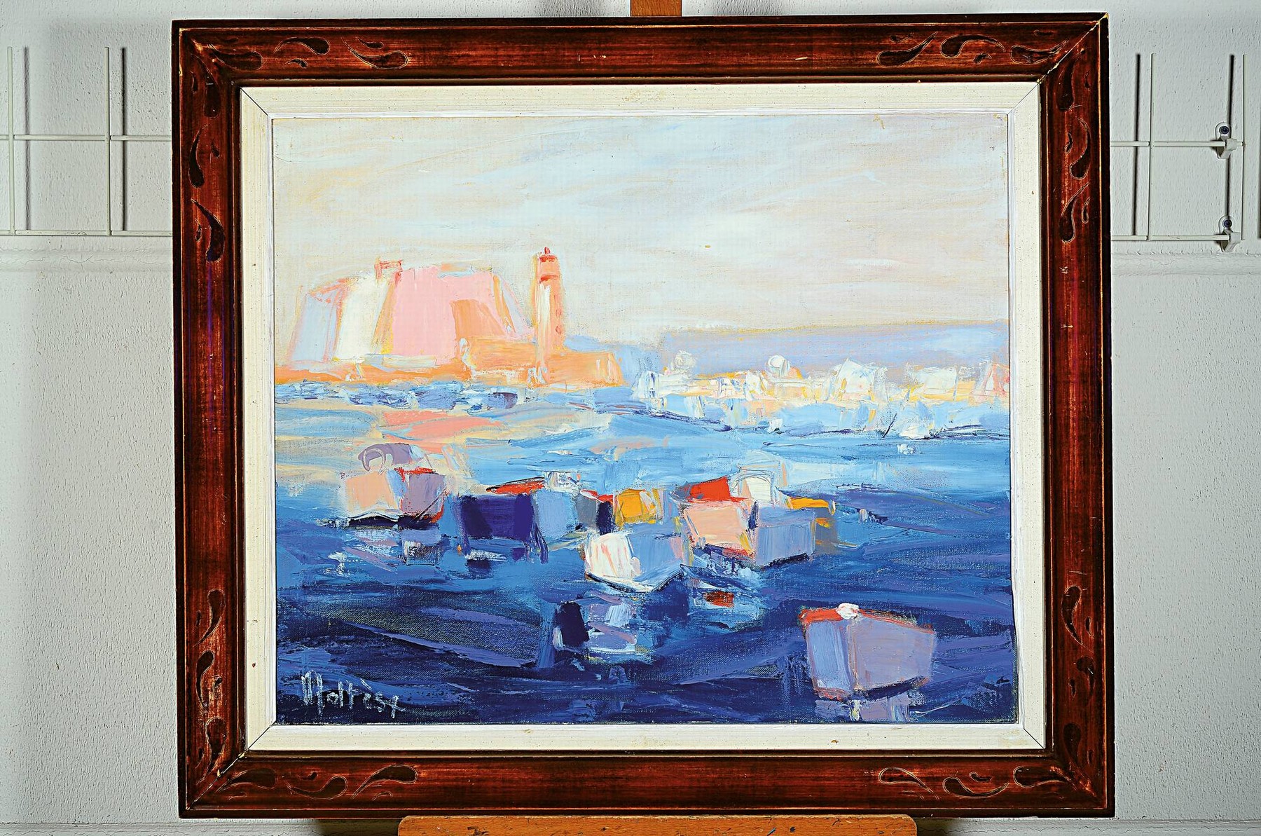 Detail k: Jean-Pierre Maltese, geb. 1946, "Antibes", Öl/Lwd, expressive Spachteltechnik, links unten signiert, ca. 60x73cm, R. ca. 78x92cm
