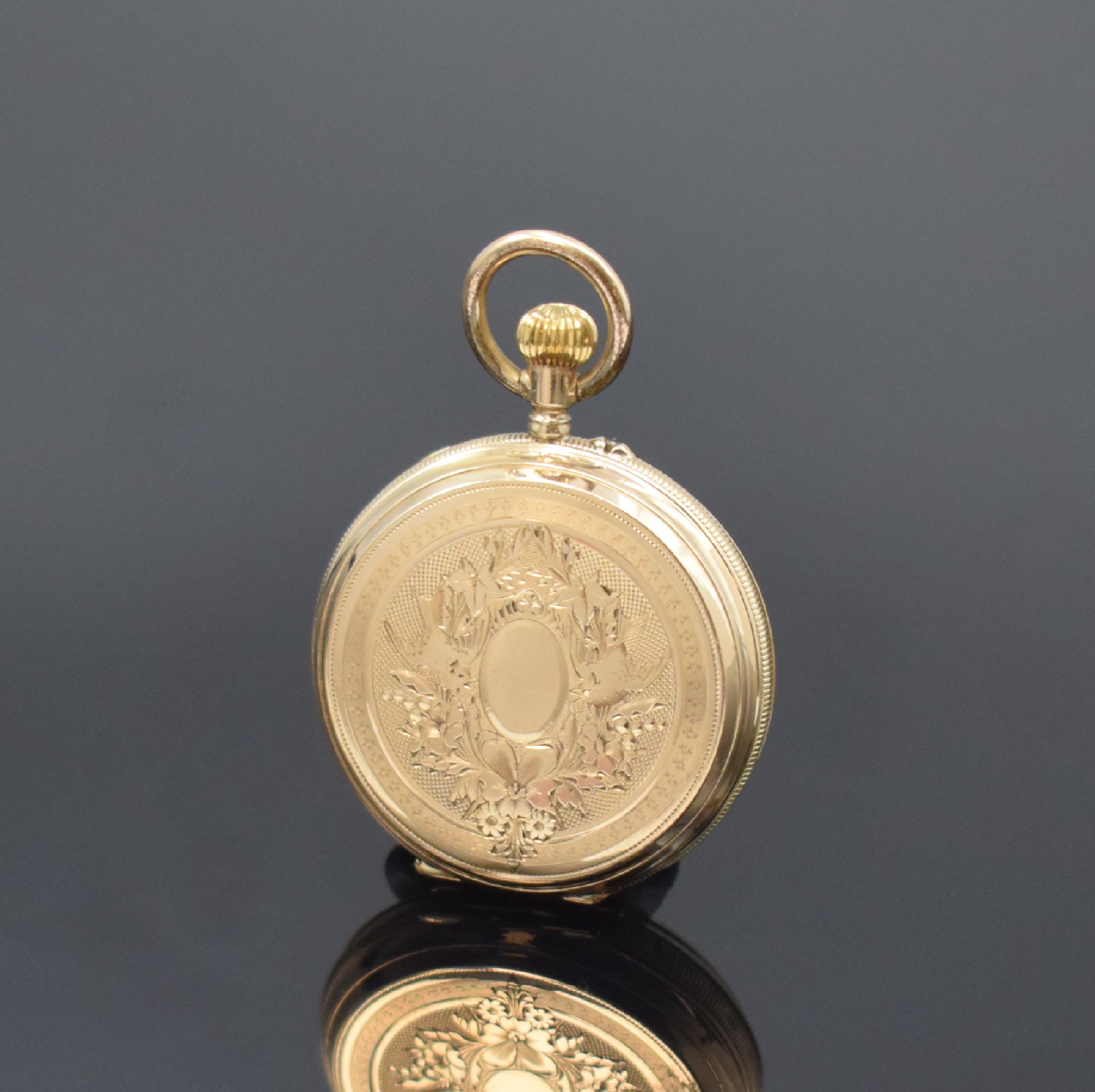 Detail i: 2 Taschenuhren in RG und GG 585/000, Schweiz um 1900, 1.) Herrensavonette m. 2-Deckel Gold, nicht vollständig u. stark besch., D. ca. 53 mm, EZ 4, ...