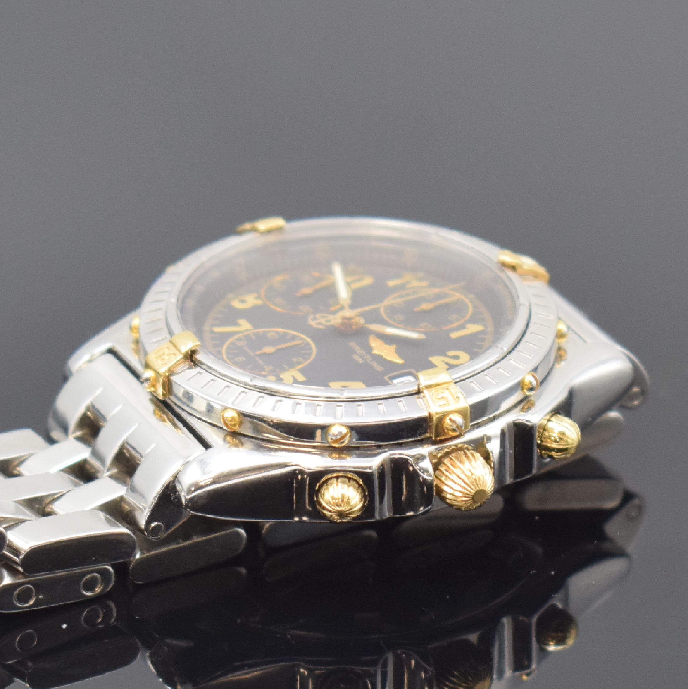 Detail c: BREITLING Armbandchronograph Referenz B13050.1 in Stahl/Gold am Stahlband, Schweiz um 2000, Automatik, verschr. Geh., eins. drehb. Lünette m. ...