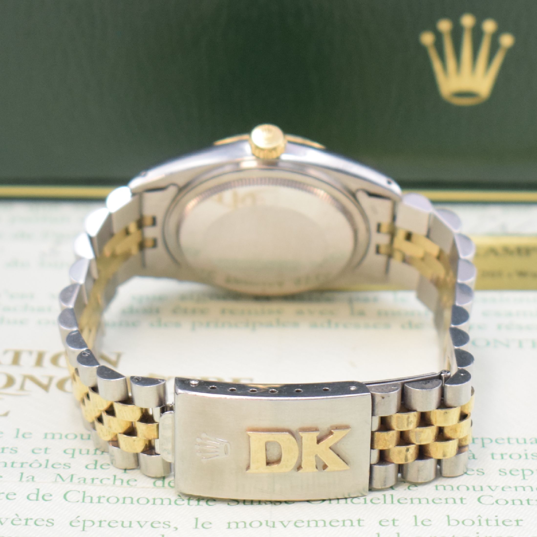Detail b: ROLEX Herrenarmbanduhr Oyster Perpetual Datejust Referenz 16013, Automatik, Chronometer der Superlative in Edelstahl/Gold kombiniert inkl. ...