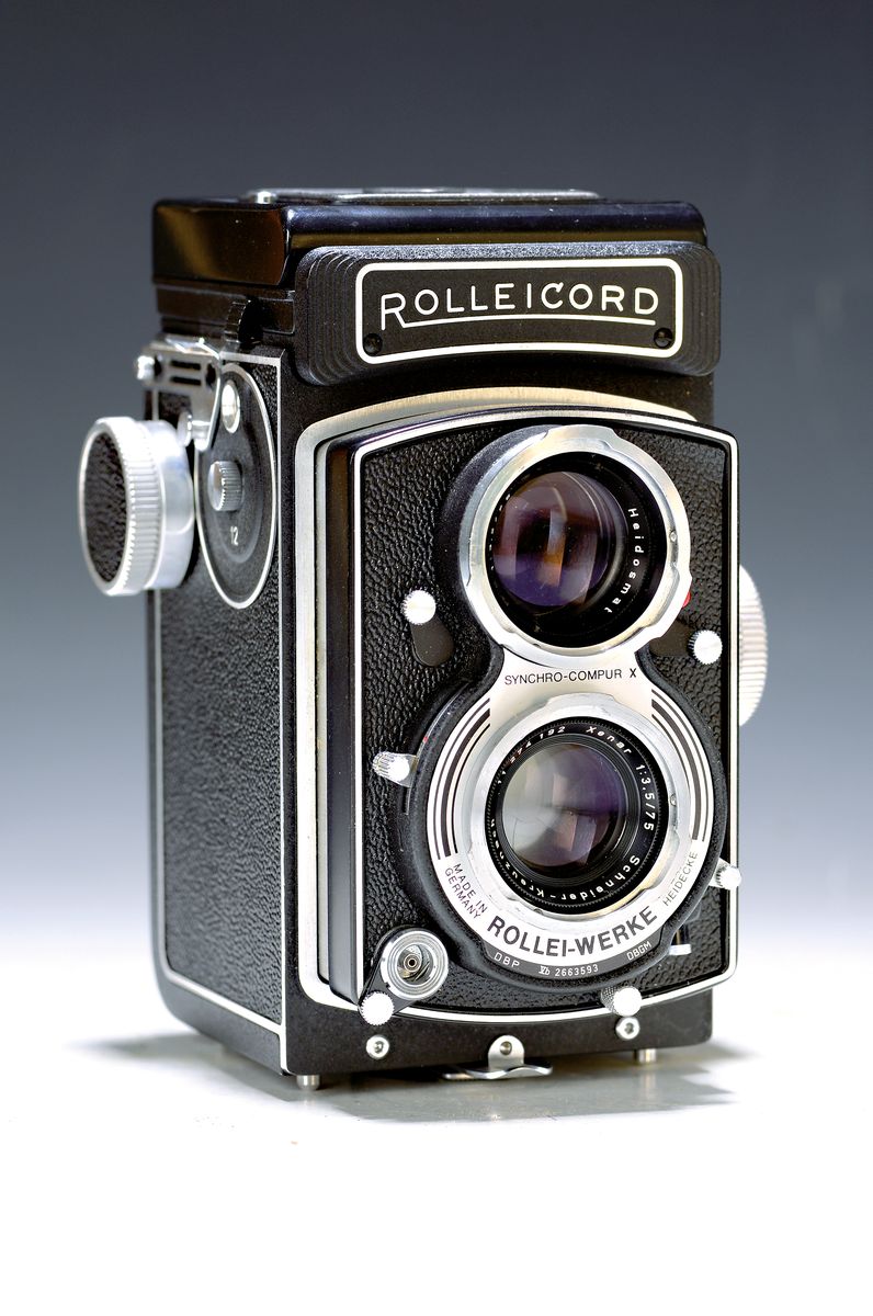Rolleicord VB Model II 6x6, Bj. 1958-1961, 2663593, mit diversem Zubehör, sehr guter Zustand mit leichten Gebrauchsspuren