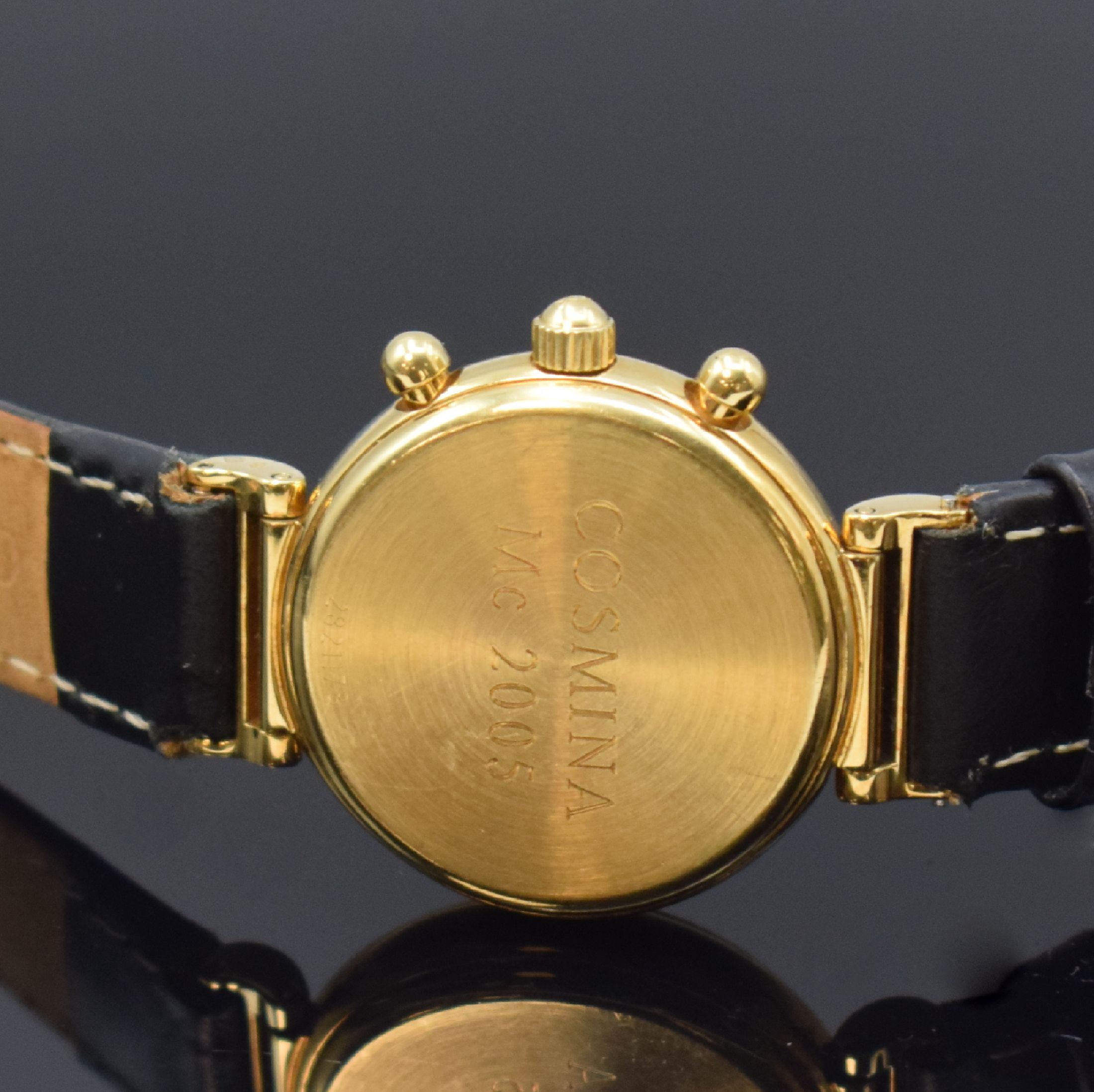 Detail c: IWC Da Vinci Damenarmbanduhr in GG 750/000 Referenz 3736 mit Chronograph und Mondphase, Schweiz um 2000, quarz, 2-teil. Gehäuse, Boden aufgedr., ...