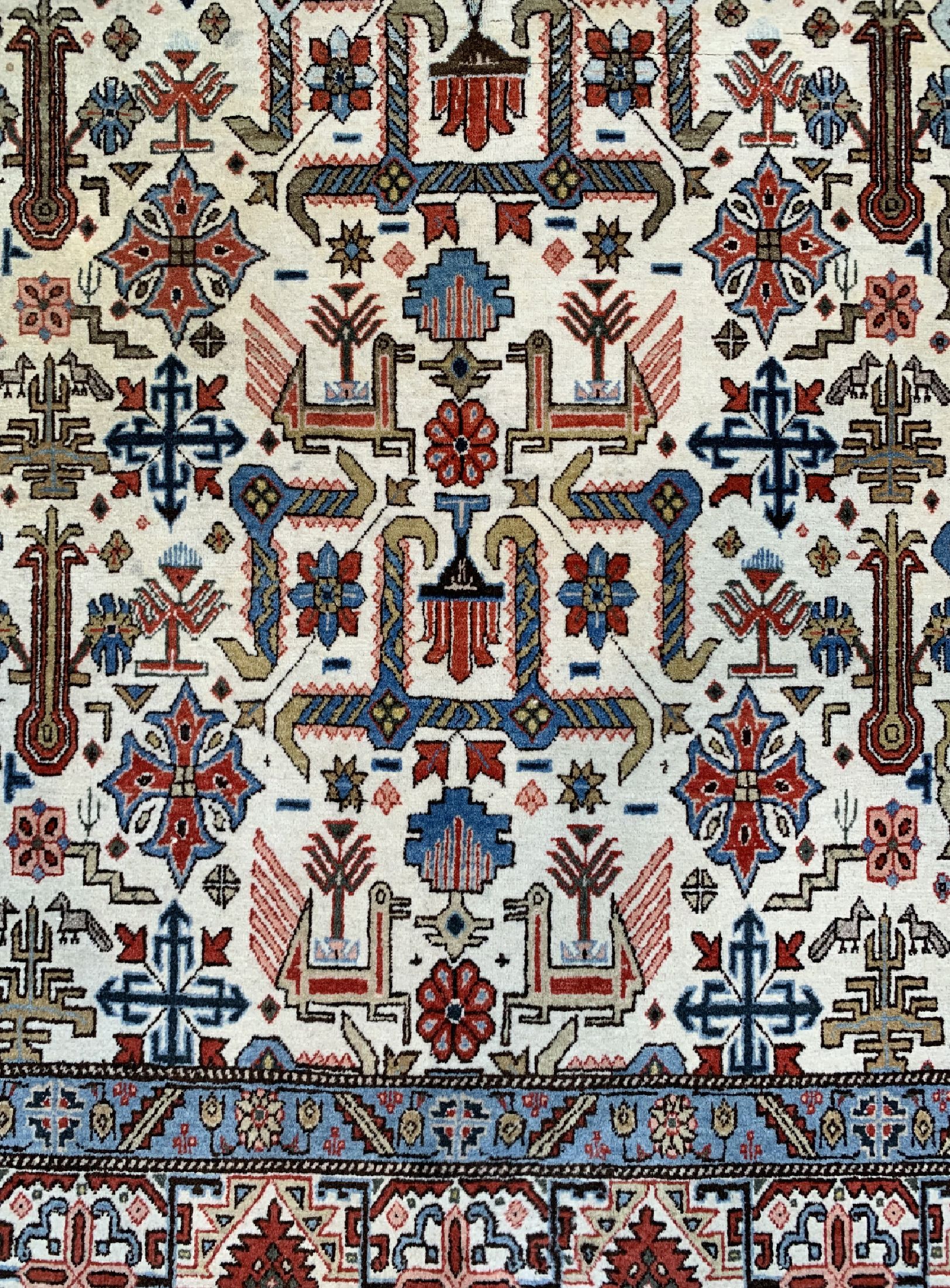 Detail b: Ghom, Persien, um 1950, Korkwolle, ca. 216 x 136 cm, EHZ: 2, Flecken