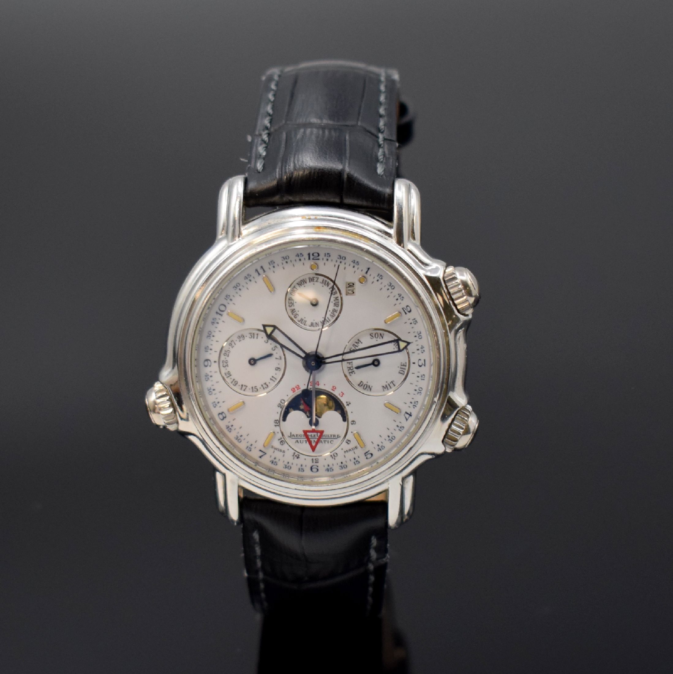 Detail c: Jaeger-LeCoultre Grand Reveil seltene auf 250 Stück limitierte astronomische Herrenarmbanduhr Calendrier Perpetual in Platin Referenz 180.6.99, ...
