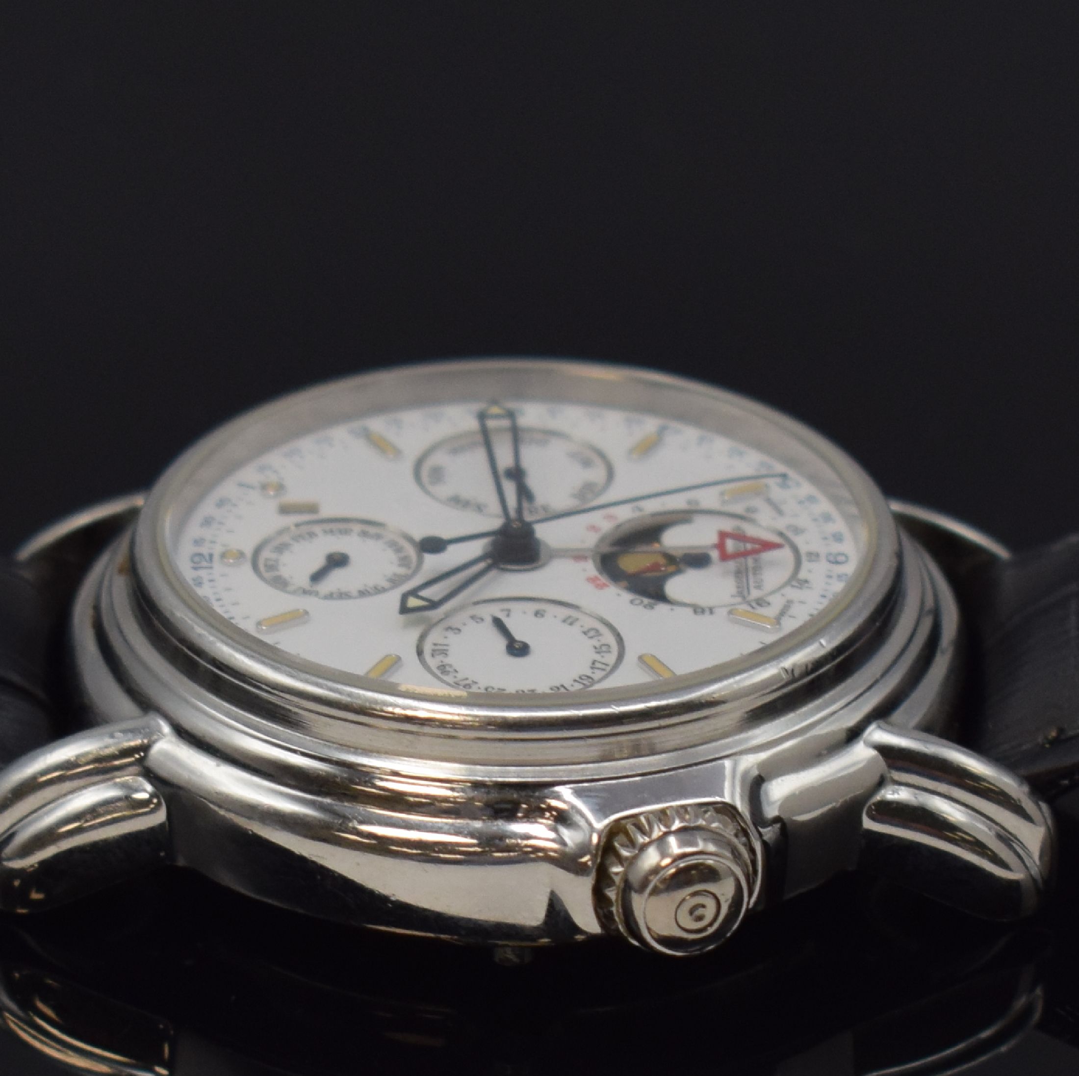 Detail g: Jaeger-LeCoultre Grand Reveil seltene auf 250 Stück limitierte astronomische Herrenarmbanduhr Calendrier Perpetual in Platin Referenz 180.6.99, ...