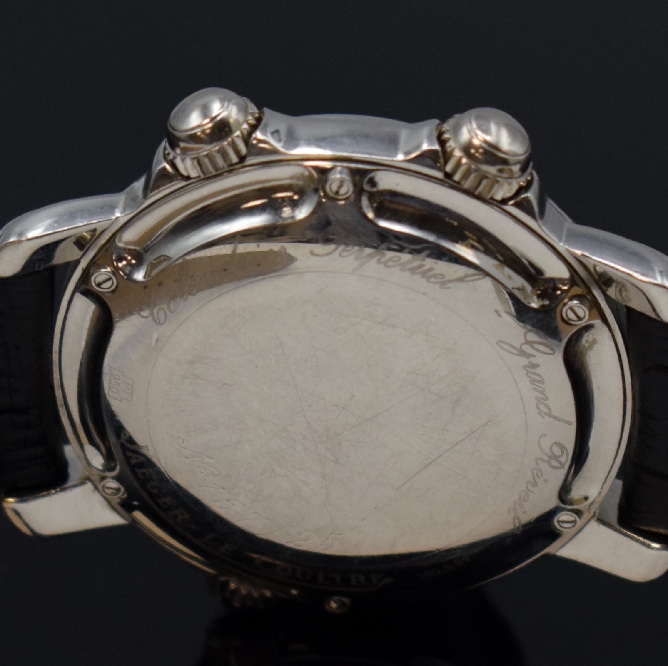 Detail h: Jaeger-LeCoultre Grand Reveil seltene auf 250 Stück limitierte astronomische Herrenarmbanduhr Calendrier Perpetual in Platin Referenz 180.6.99, ...