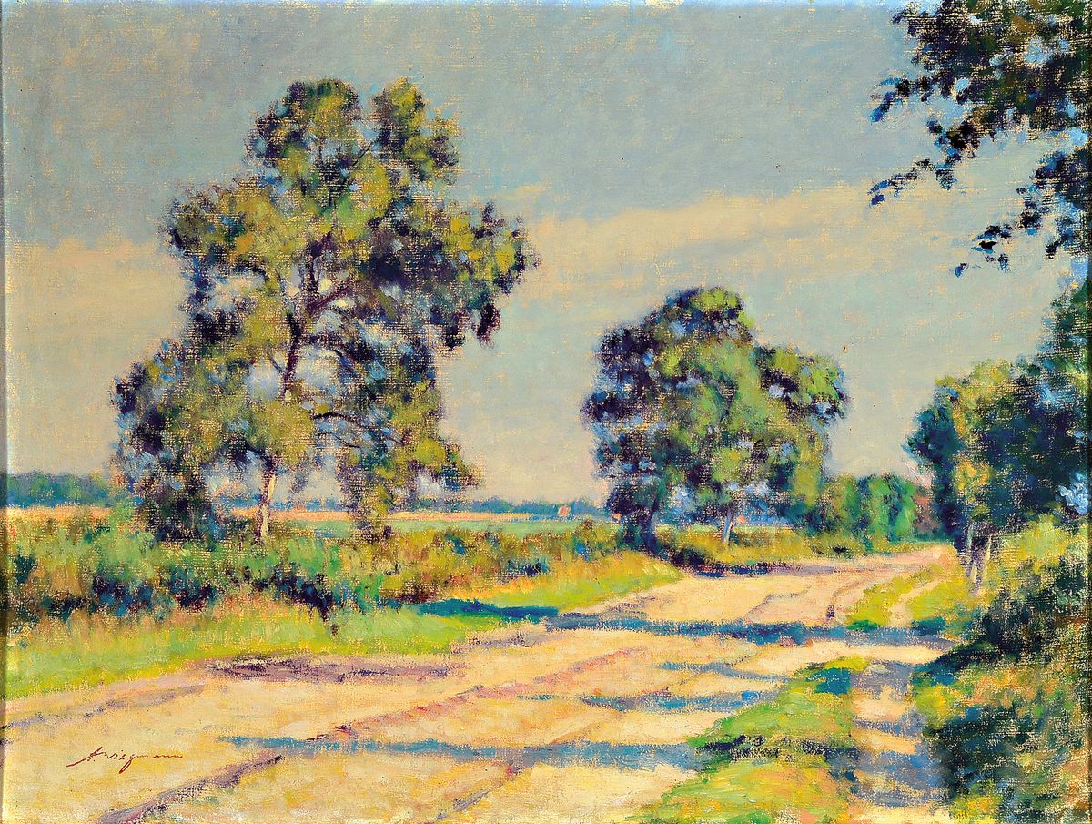 Alfred Wiegmann, 1886 Essen-1973 Kuhs, Studium an der Akademie Düsseldorf und an der Academie Julian Paris, hier 2 Arbeiten in Öl/Lwd, 1x ...