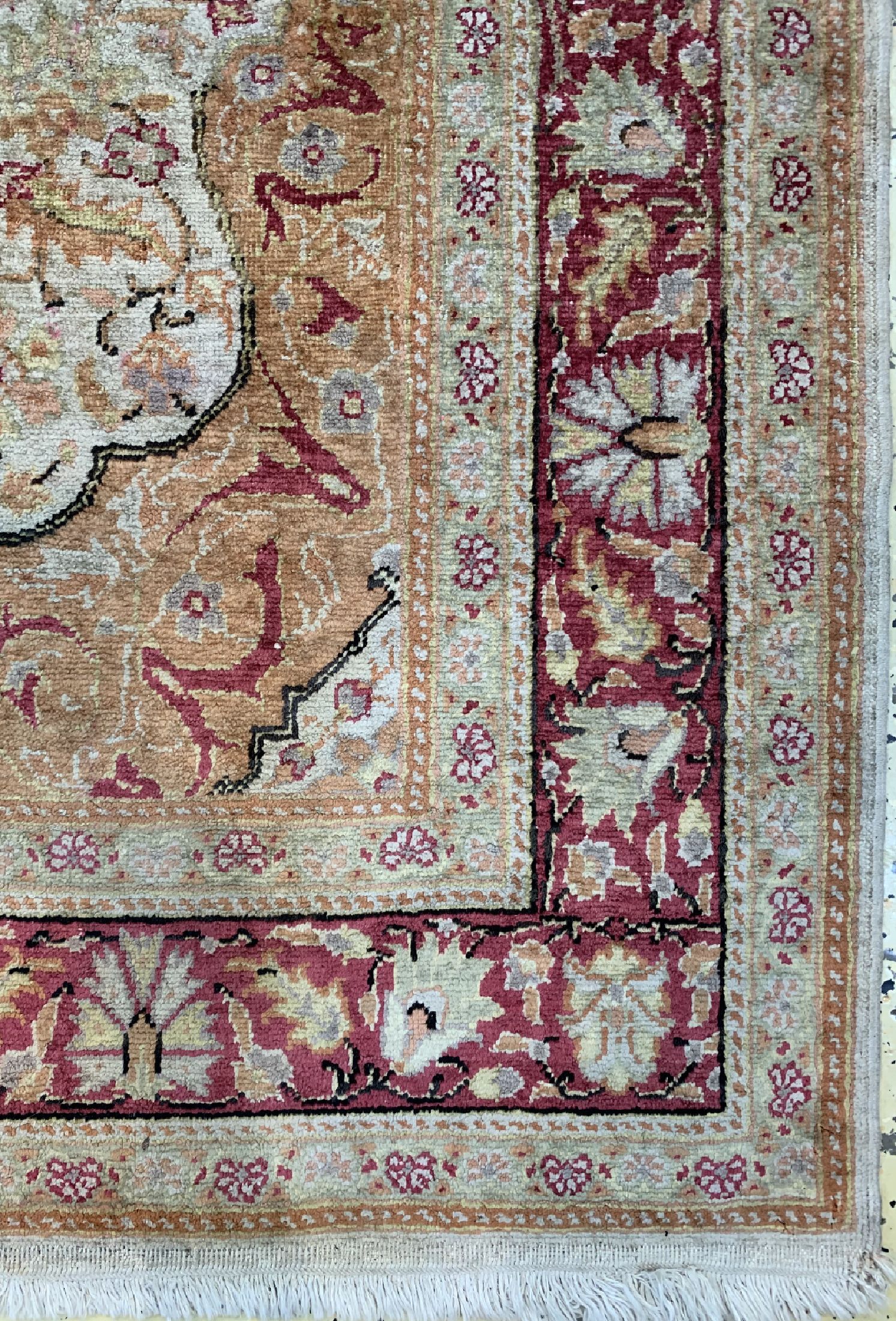 Detail a: Kayseri, Türkei, ca. 50 Jahre, merzerisierte Baumwolle, ca. 185 x 120 cm, EHZ: 2, reinigungsbedürftig
