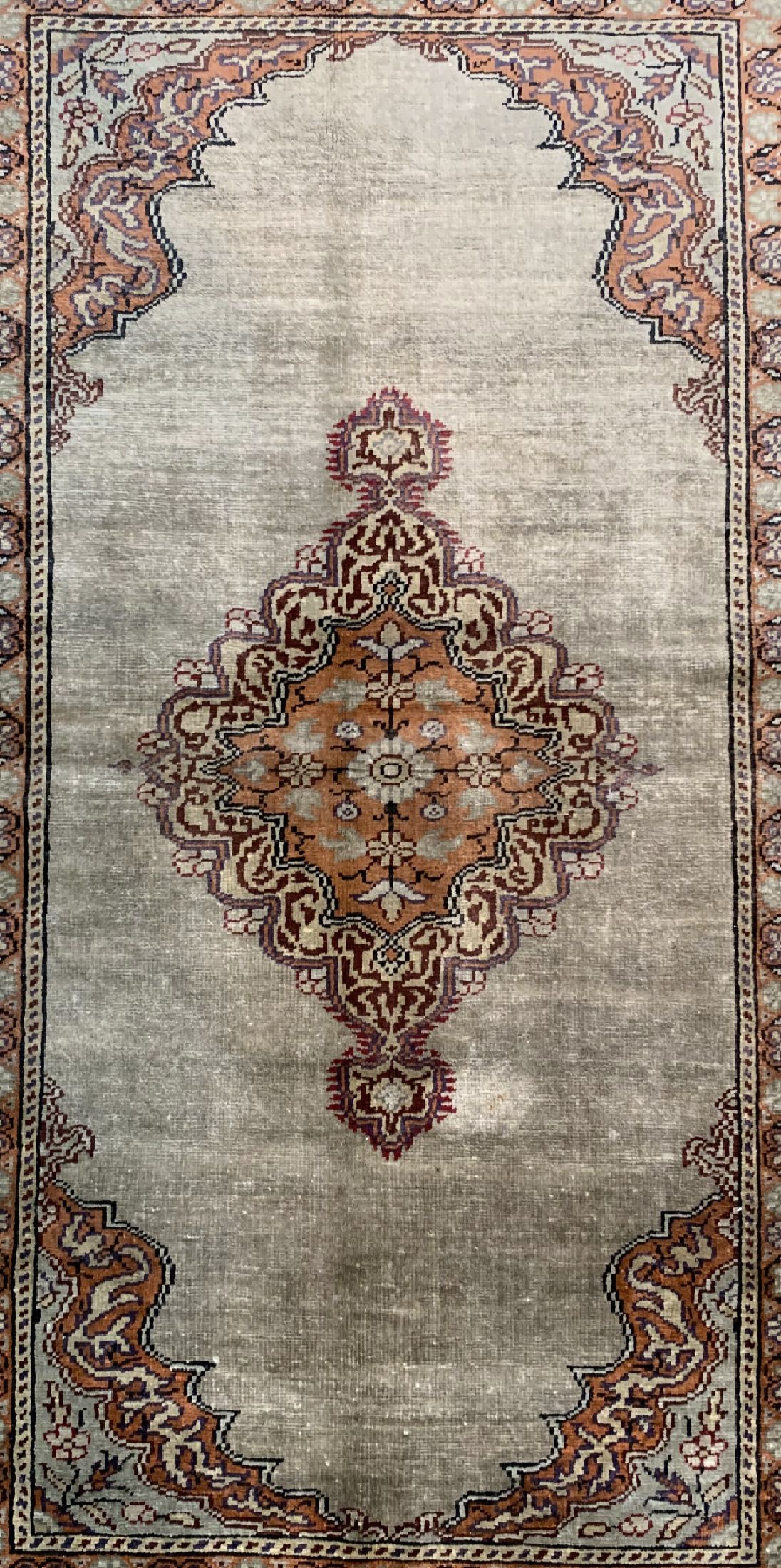 Detail d: Lot aus 2 Kayseri, Türkei, ca. 50 Jahre, merzerisierte Baumwolle, ca. 140 x 90 cm, EHZ:2, reinigungsbedürftig