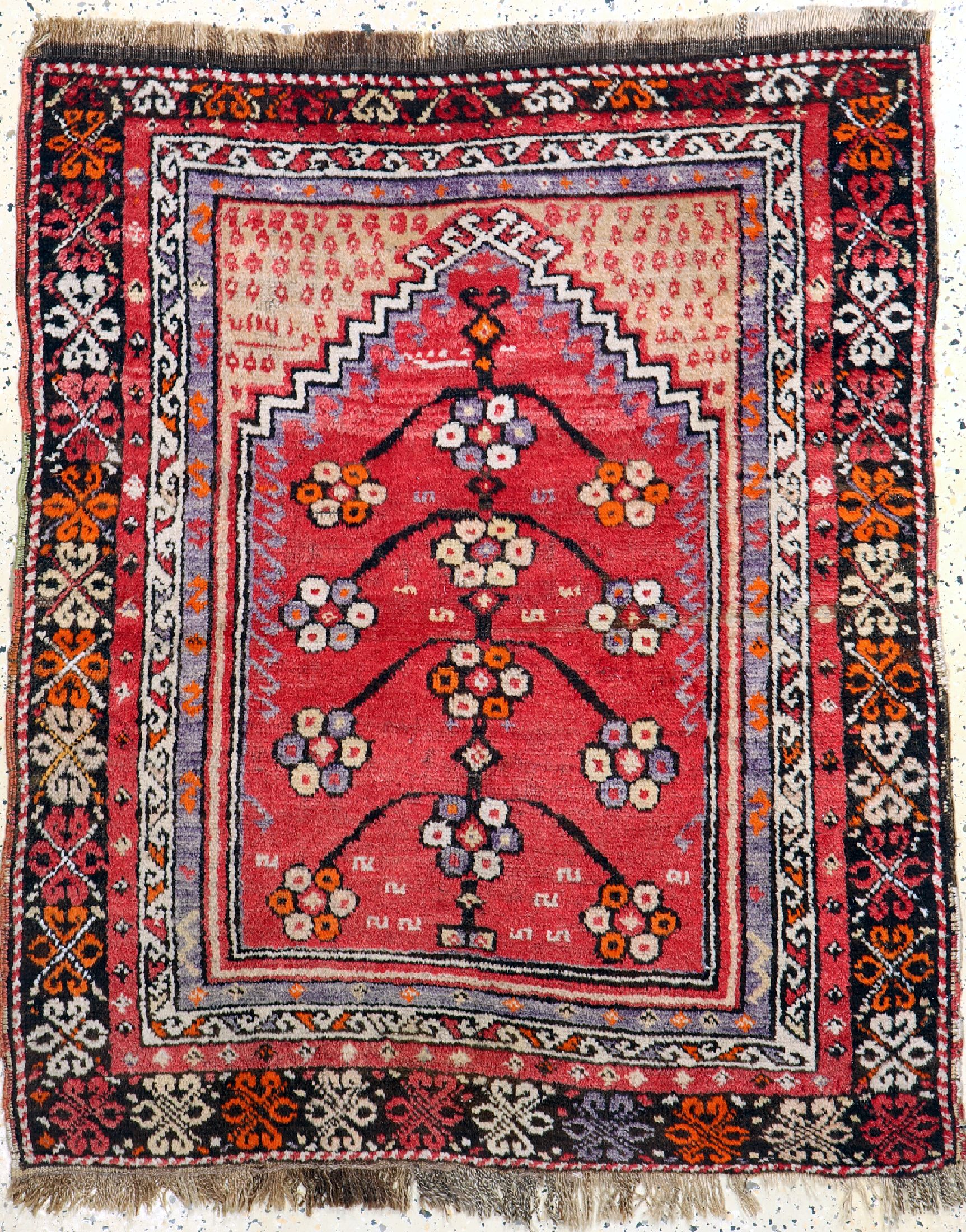 Bergama, Türkei, ca. 60 Jahre, Wolle auf Wolle, ca. 125 x 108 cm, EHZ: 2-3